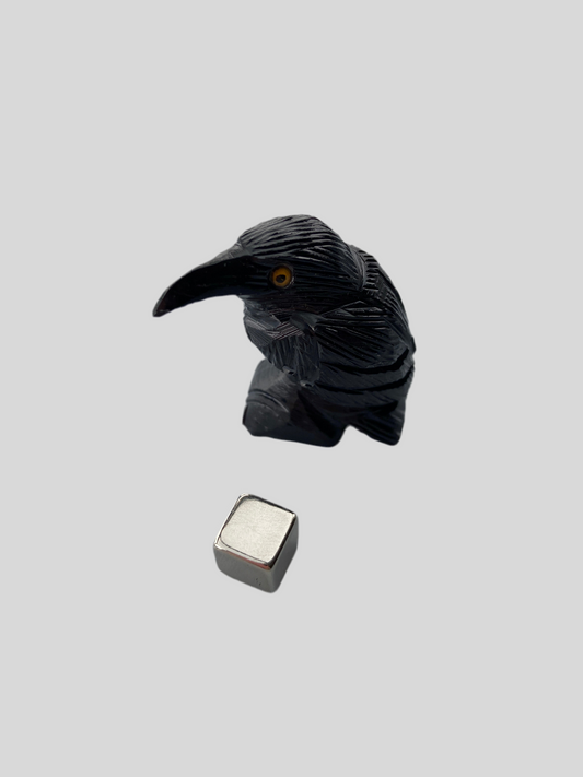 Onyx Sort Ravn - 4 cm (lille)