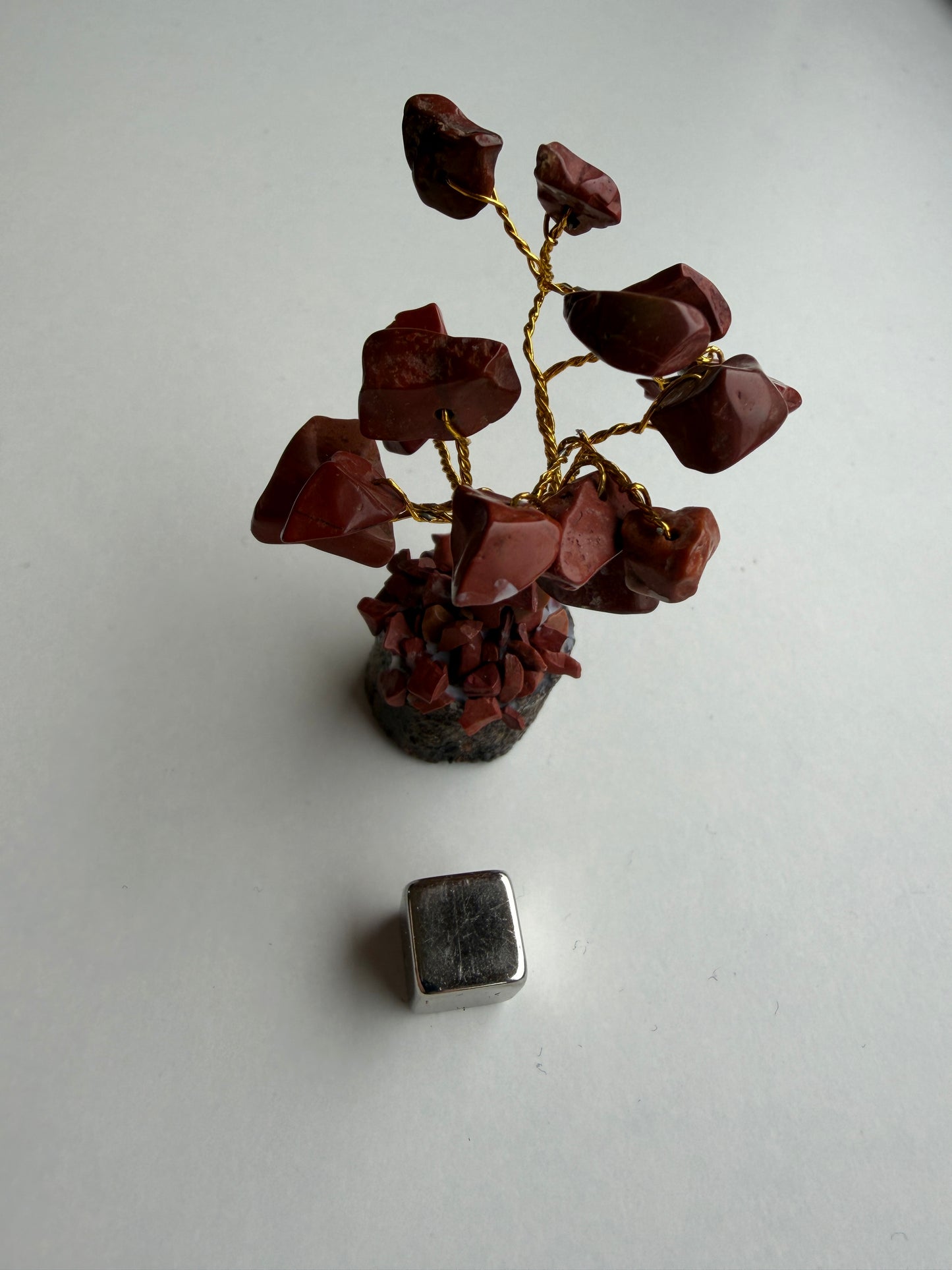 Krystaltræ mini m/ Jaspis Rød blade