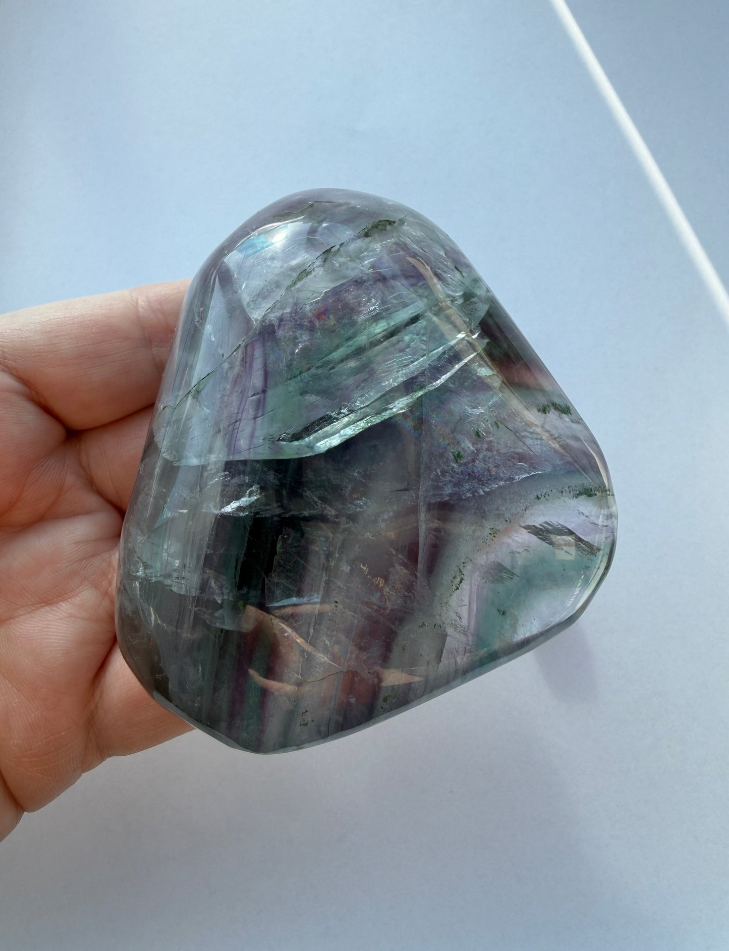 Fluorit Regnbue jumbosten