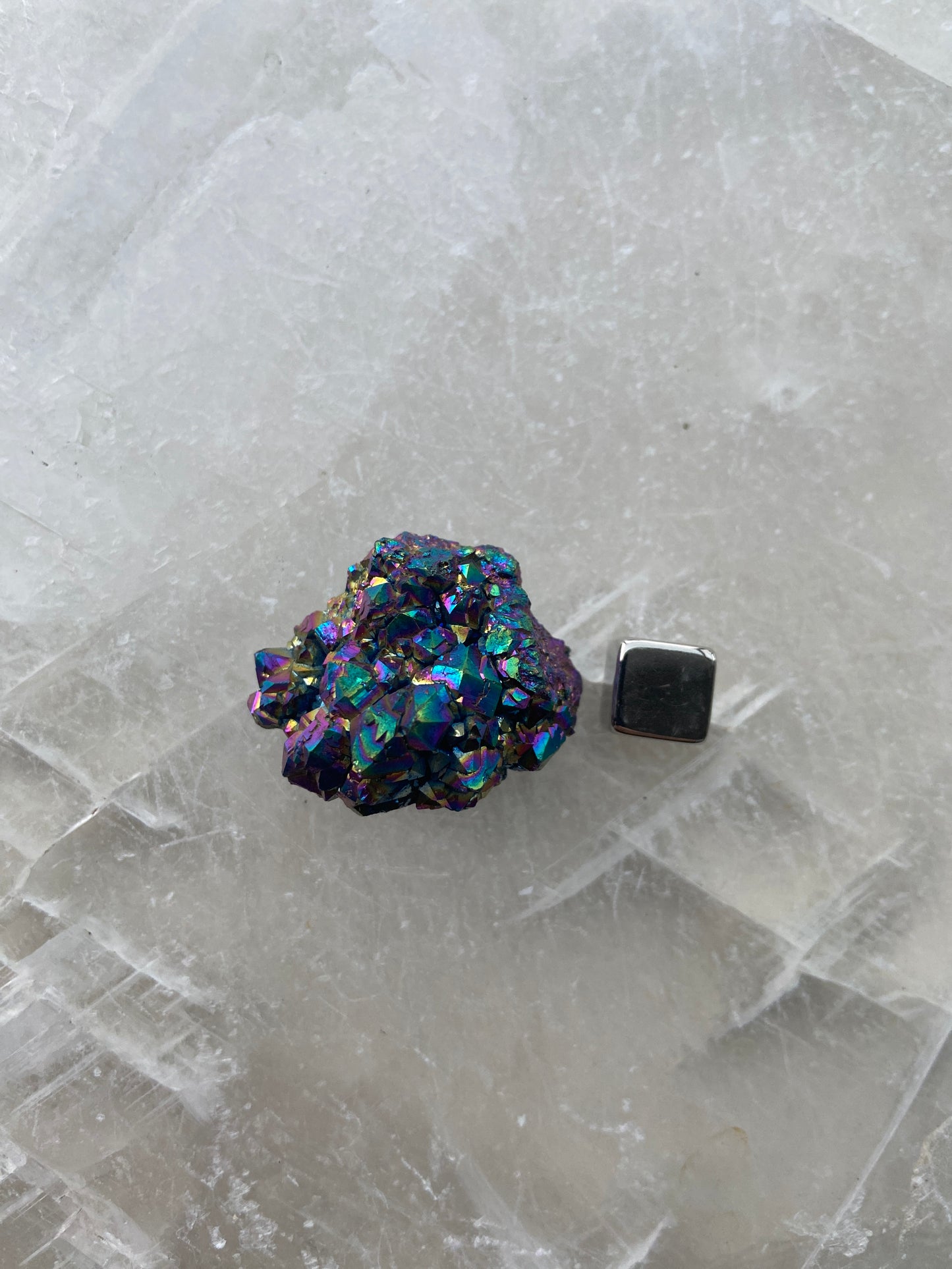Regnbue Calcit Geode