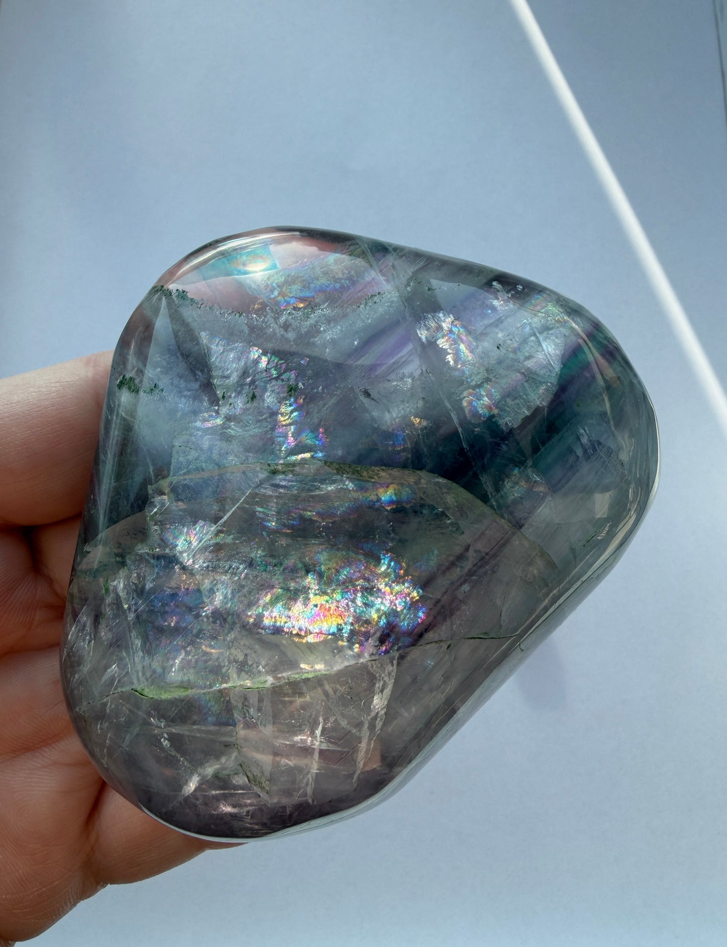 Fluorit Regnbue jumbosten