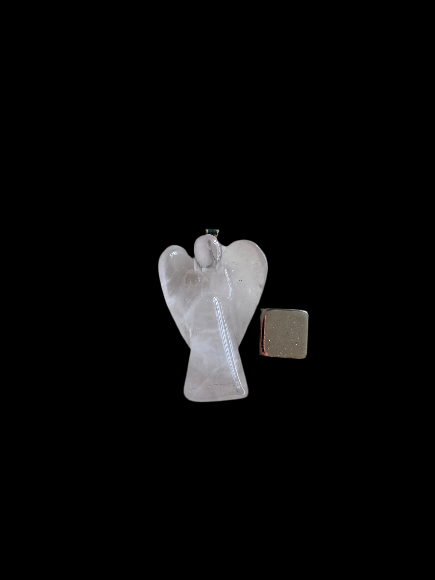 Rosakvarts engel vedhæng