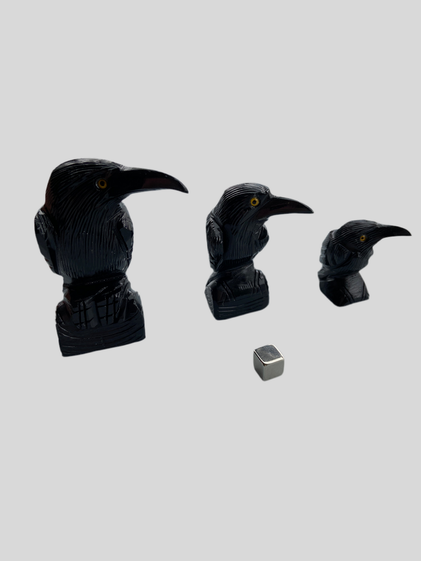 Onyx Sort Ravn - 4 cm (lille)