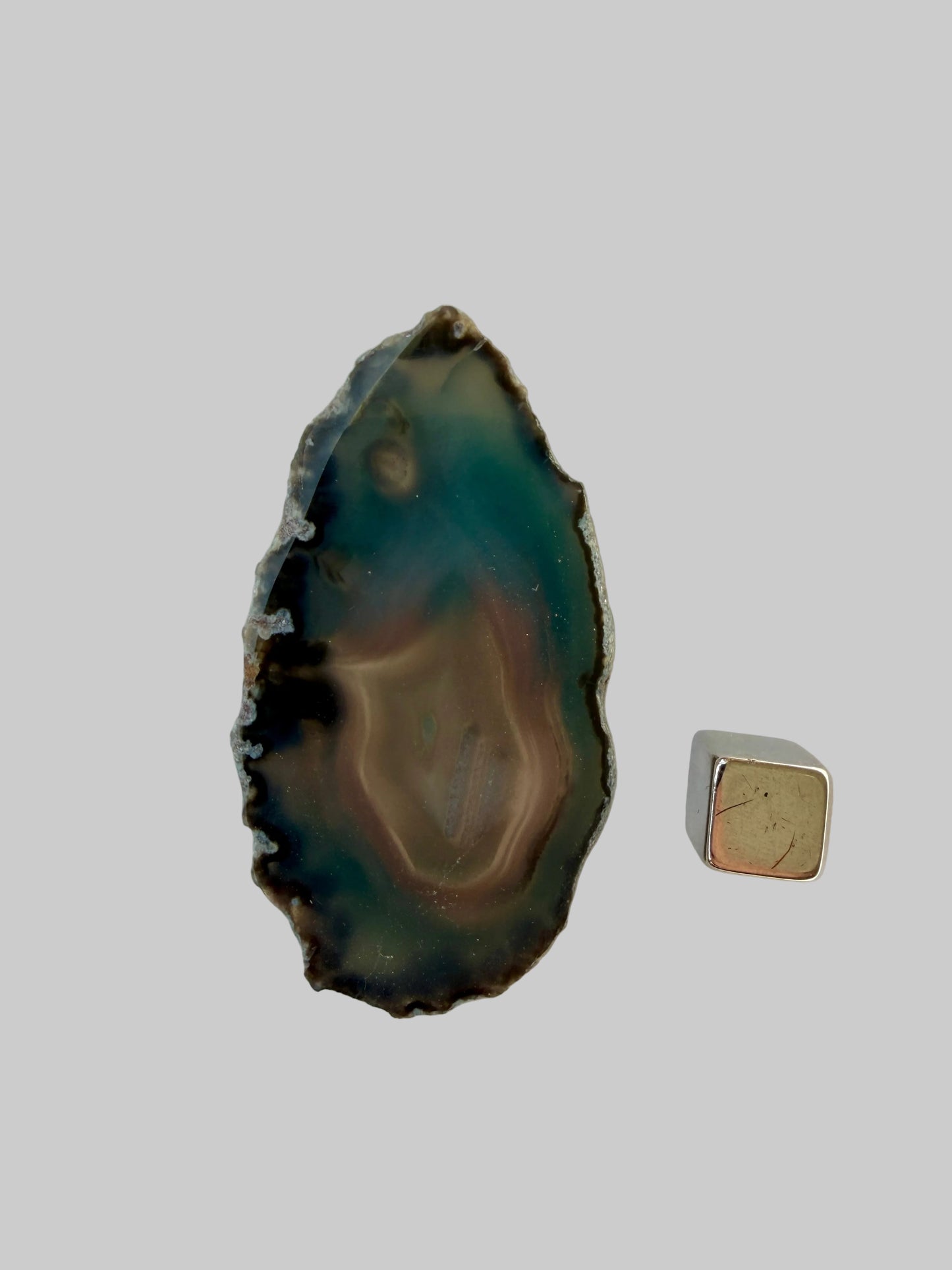 Agat Geode blå Skive