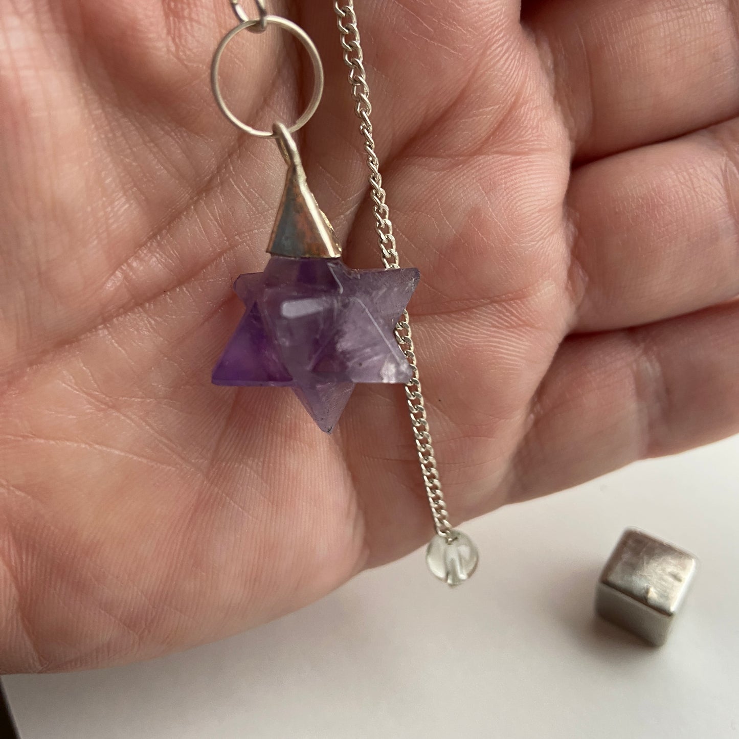 Ametyst merkaba pendul