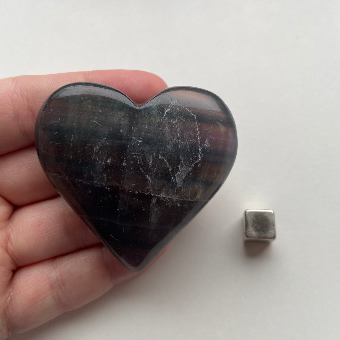 Fluorit Regnbue Hjerte