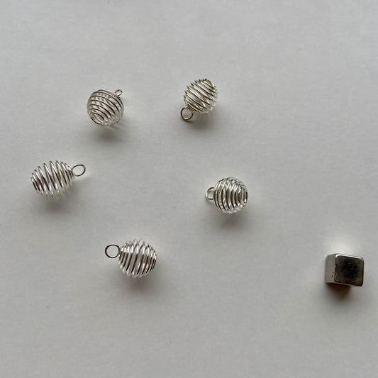 Bur til krystaller - lys sølv lille