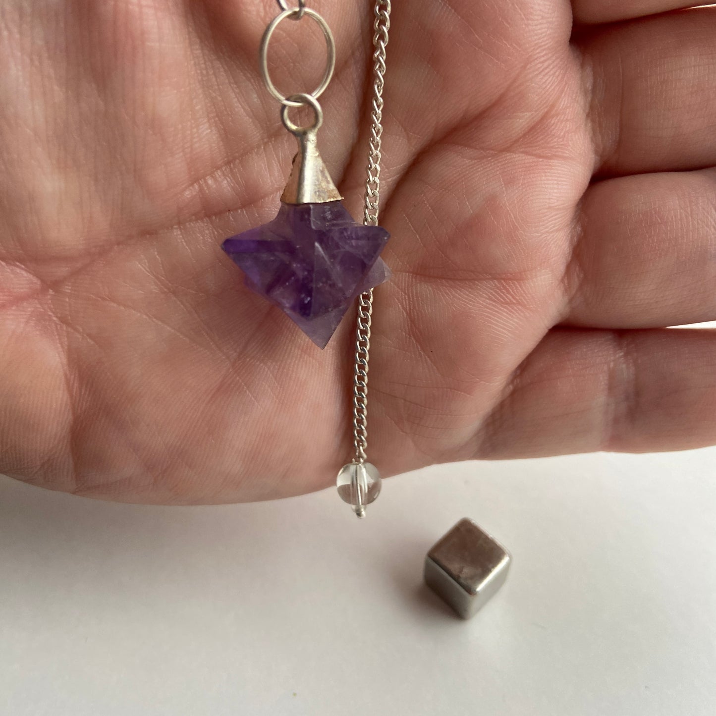 Ametyst merkaba pendul