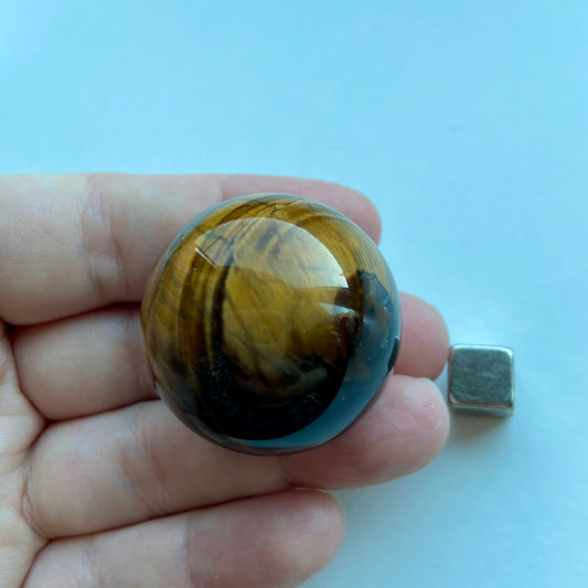 Tigerøje m/falkeøje Kugle ø 3,5 cm