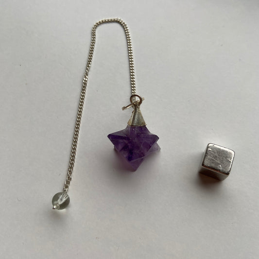 Ametyst merkaba pendul