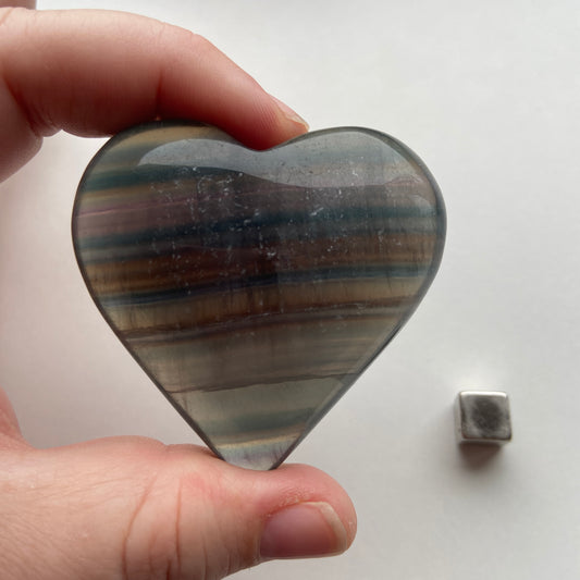 Fluorit Regnbue Hjerte