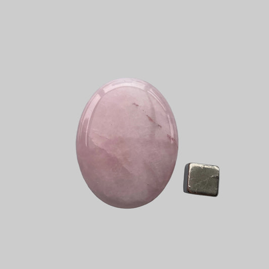 Rosakvarts Palmstone flad