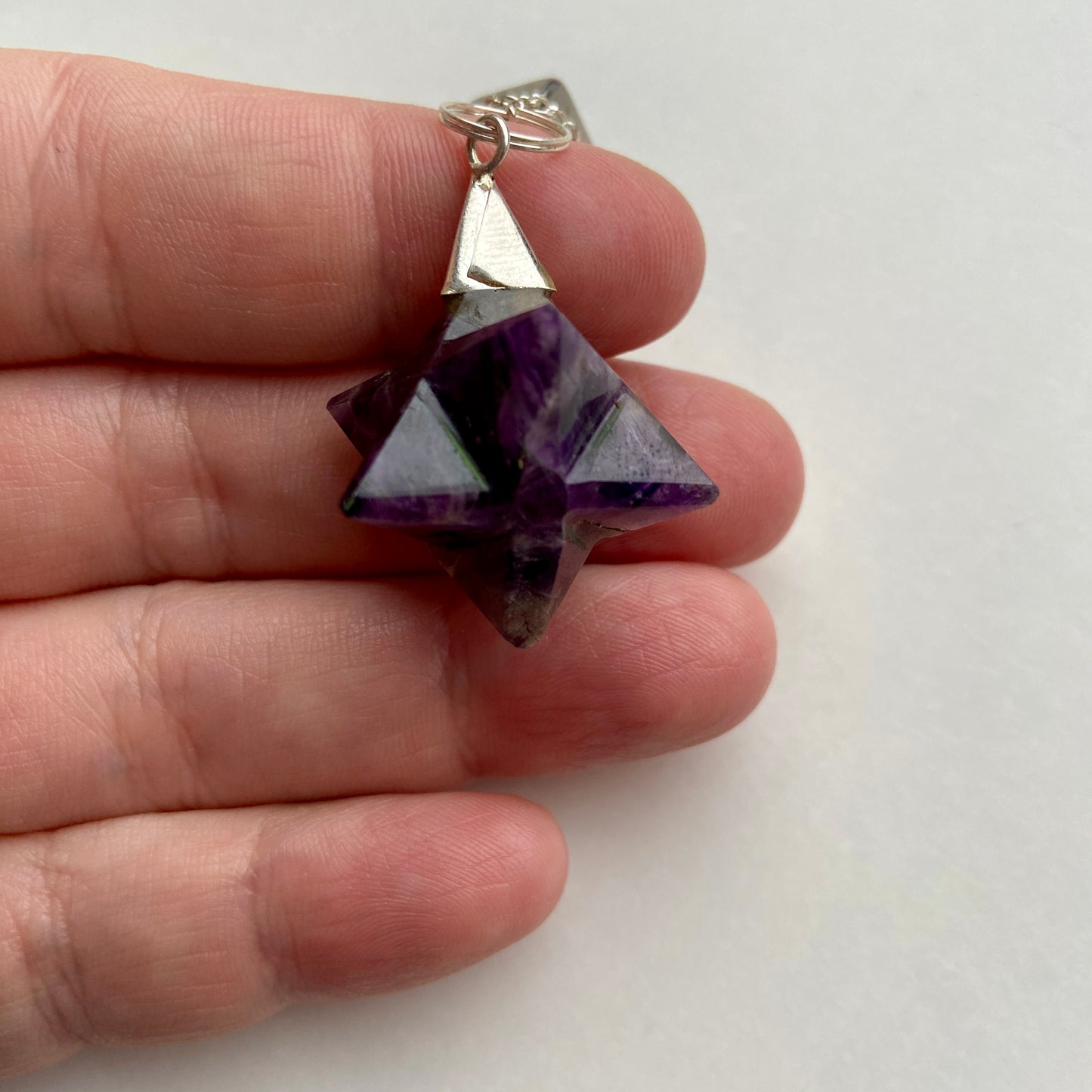 Ametyst merkaba pendul