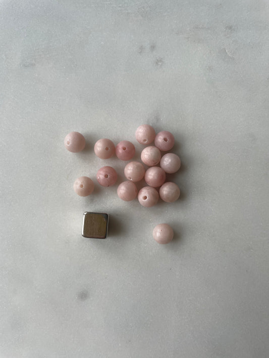 Opal Pink perle - rund 8,5mm - 5 stk