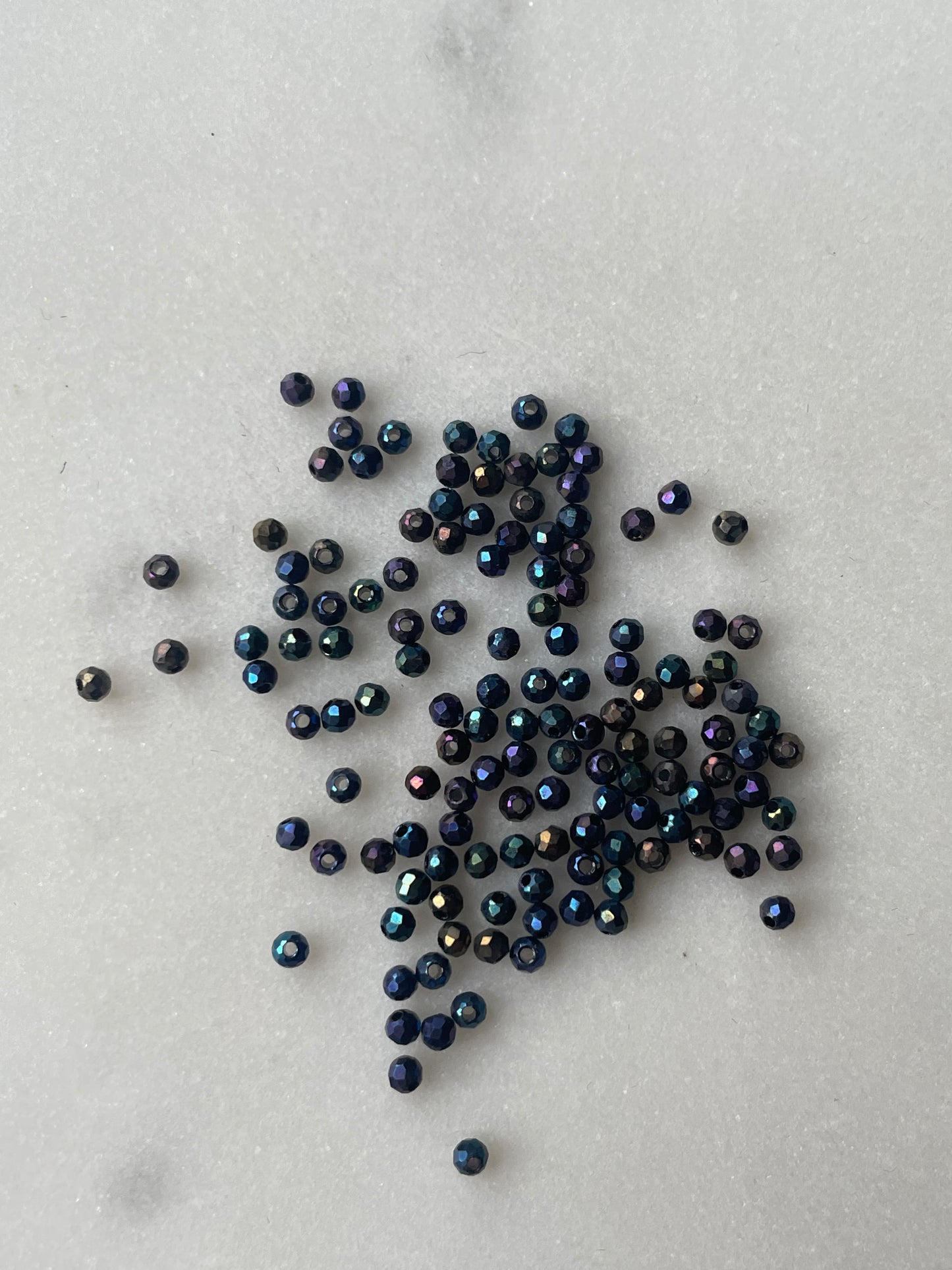 Lava perle (farvet) - rund 2mm - 10 stk