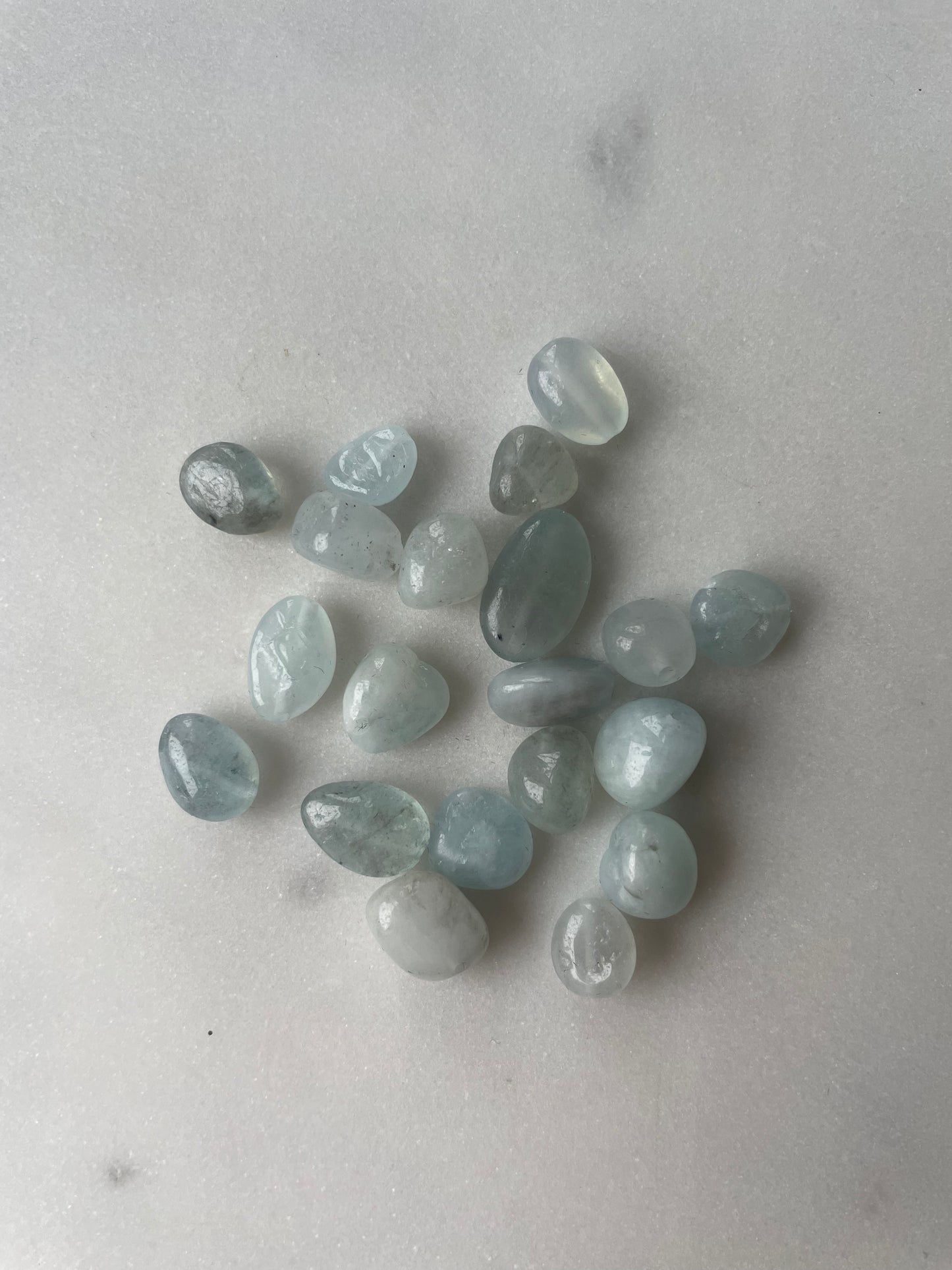 Akvamarin perle - nugget - 3 stk