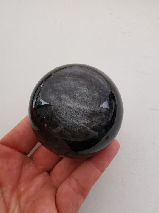 Obsidian Sølv kugle