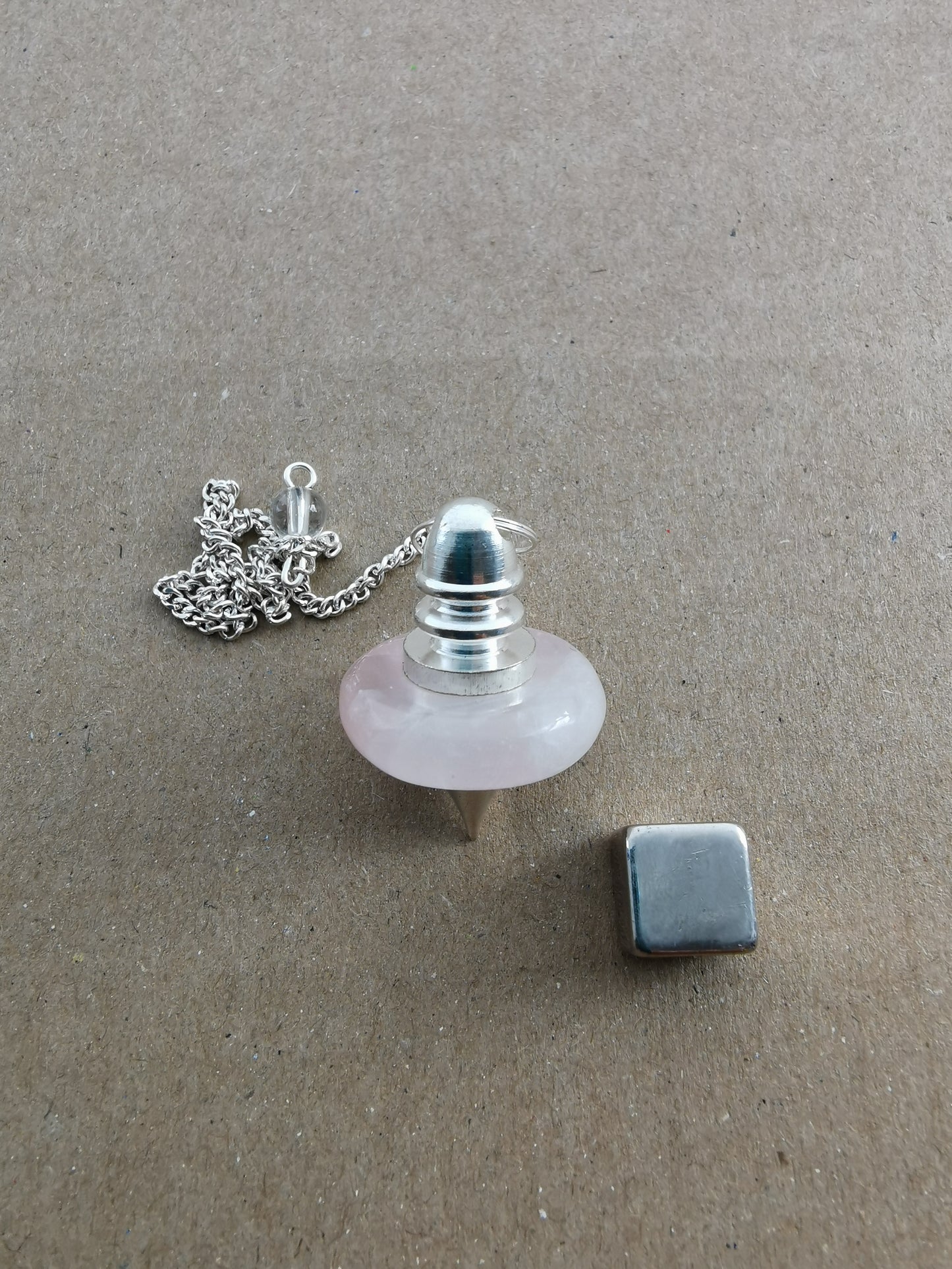 Rose quartz pendulum