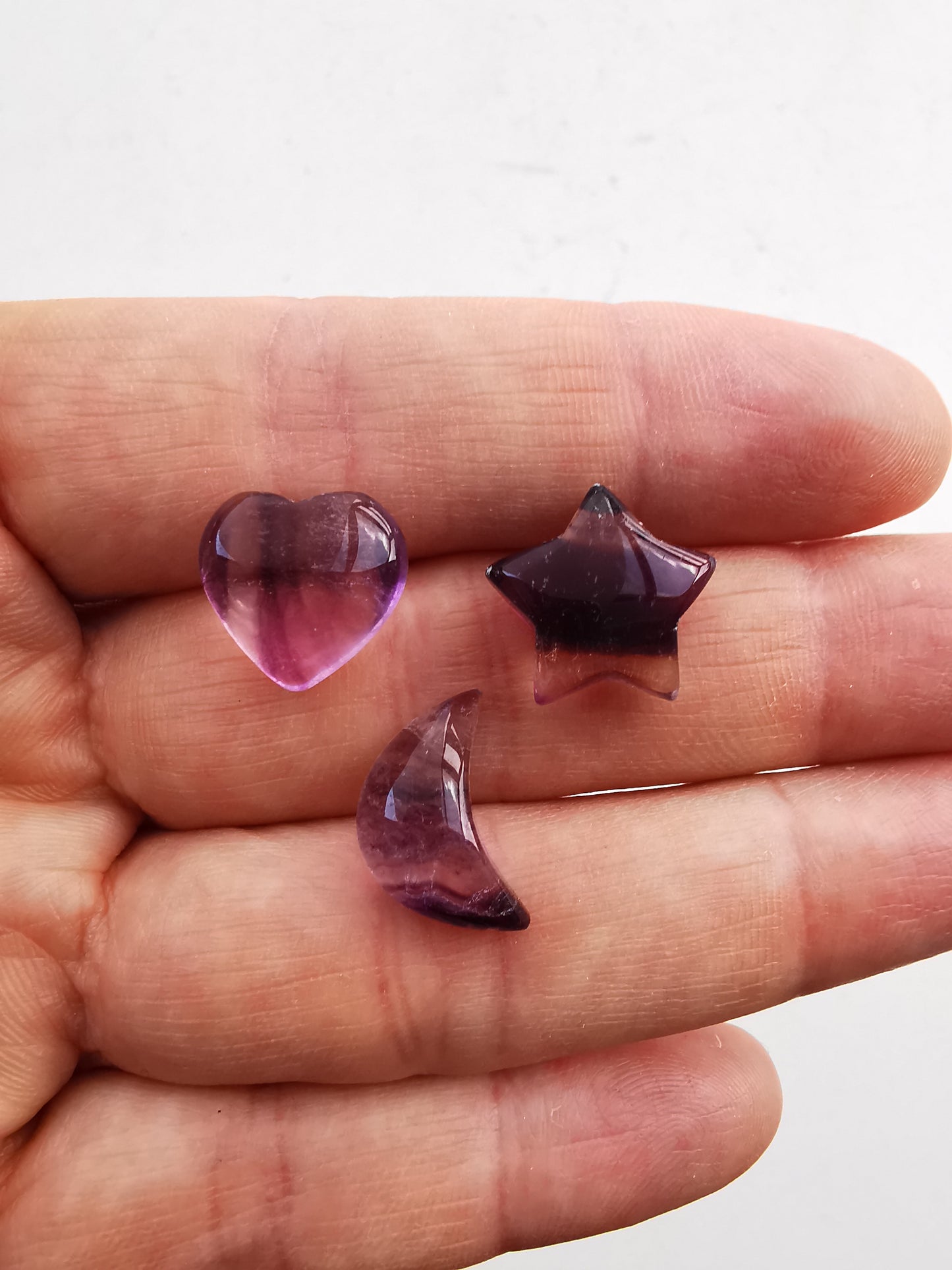 Flourit Lilla - hjerte, stjerne, måne