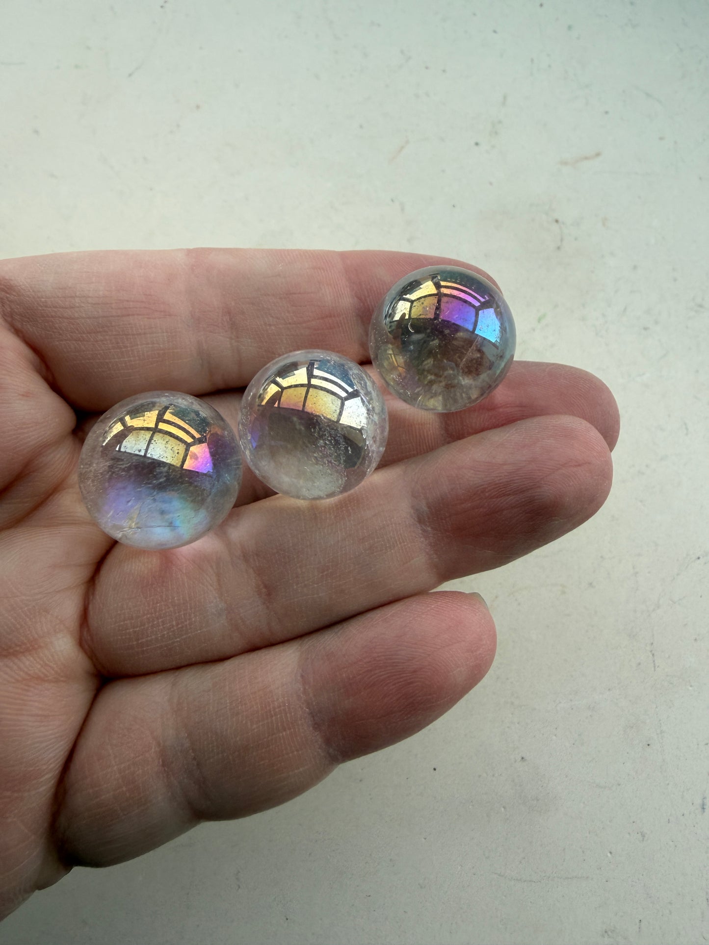 Aqua Aura Bjergkrystal kugle