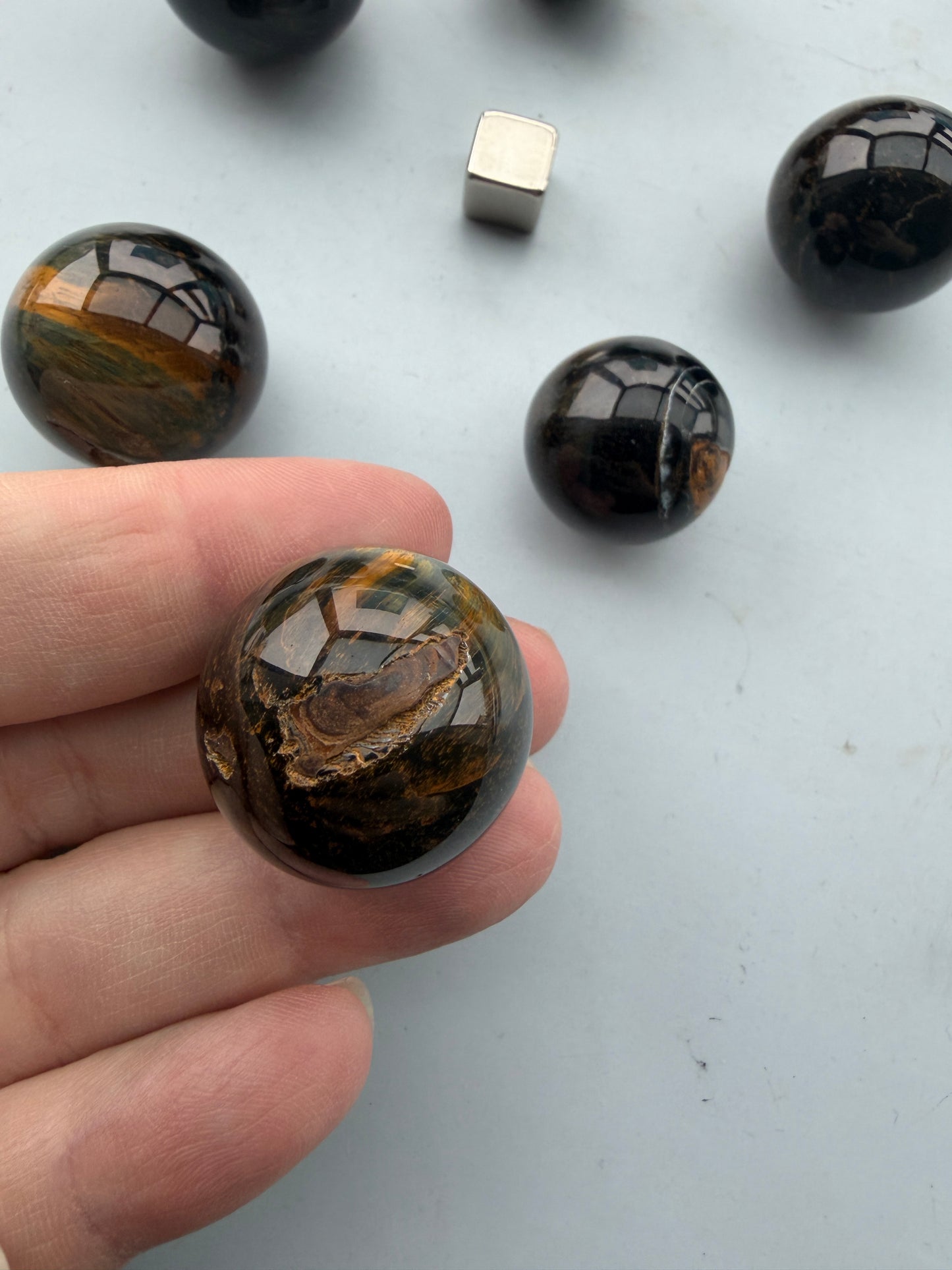 Tigerøje m/falkeøje Kugle 2. sortering