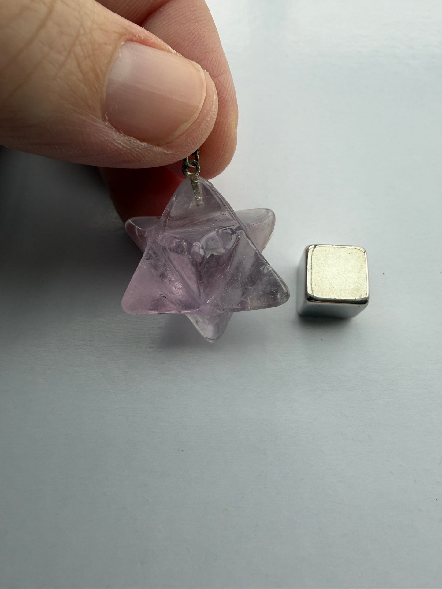 Ametyst merkaba vedhæng