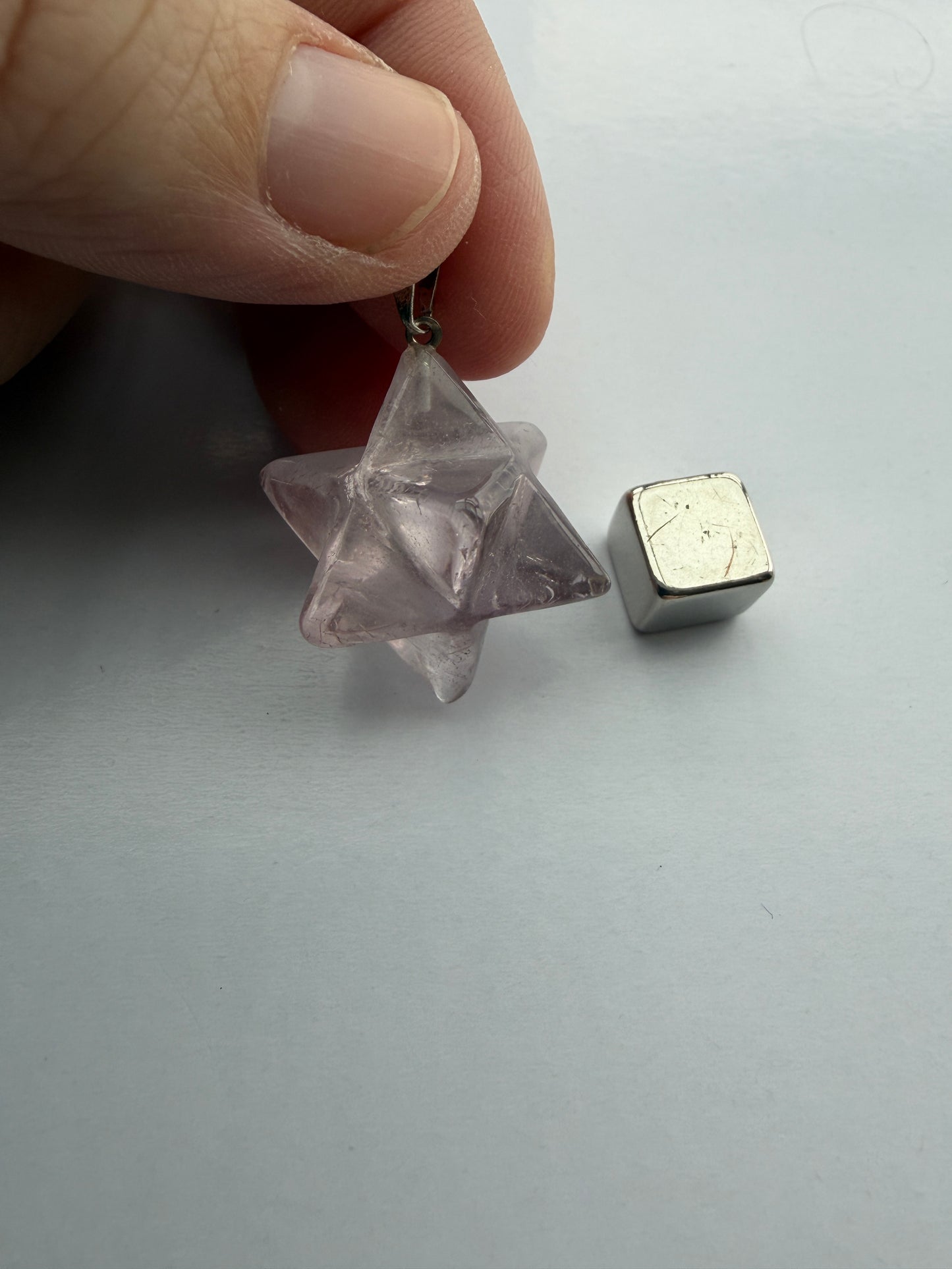 Ametyst merkaba vedhæng