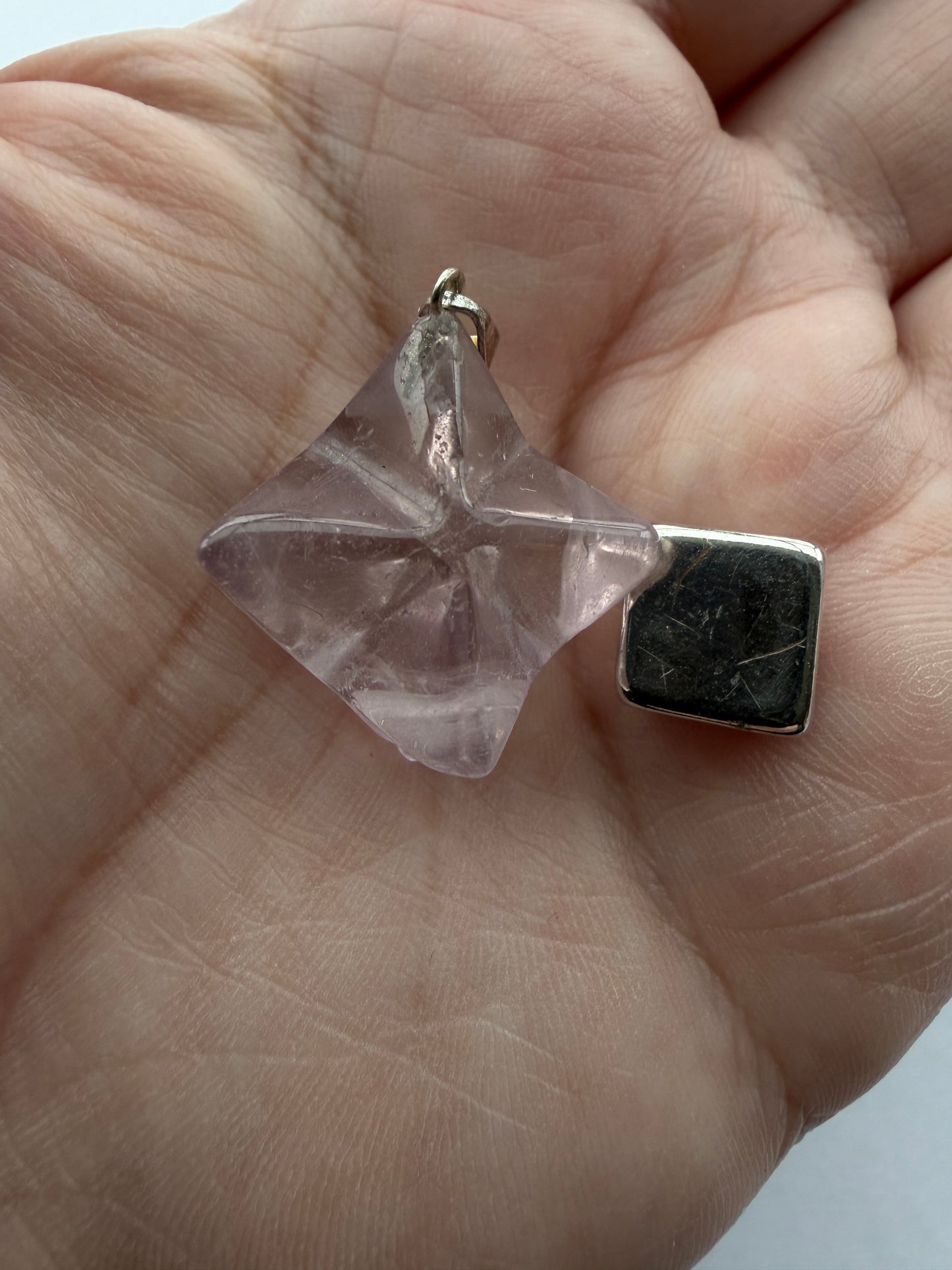 Ametyst merkaba vedhæng