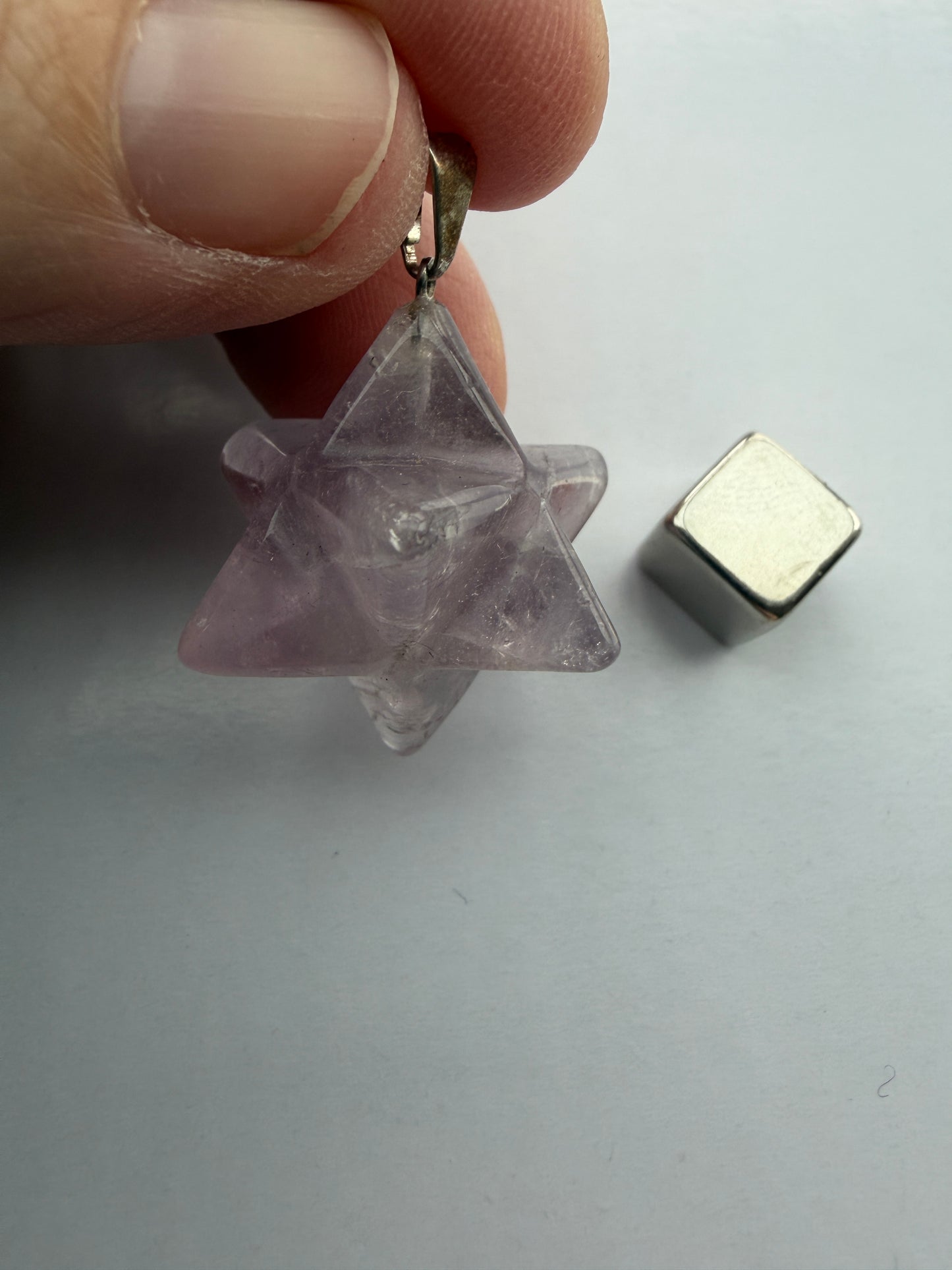 Ametyst merkaba vedhæng