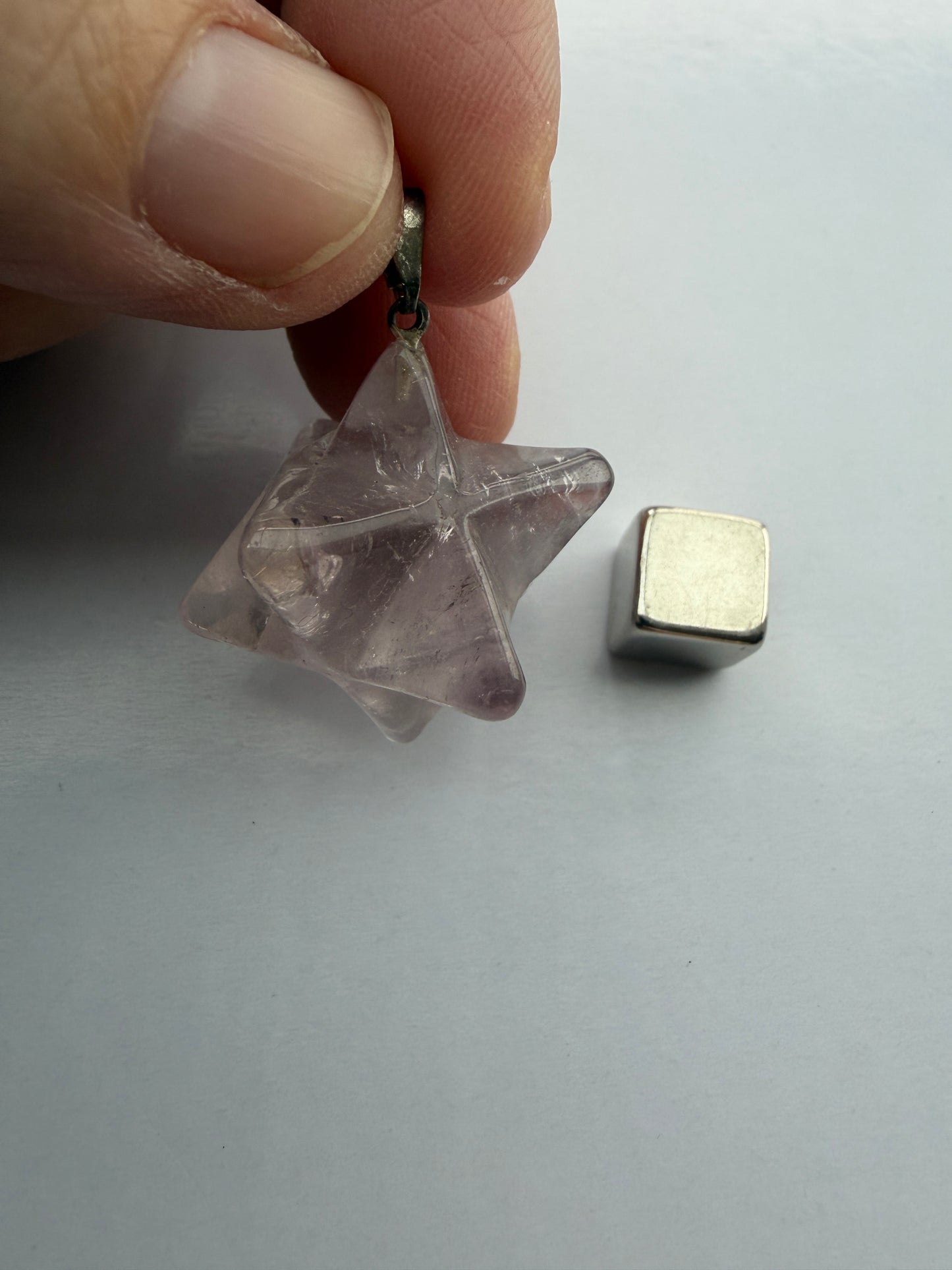 Ametyst merkaba vedhæng