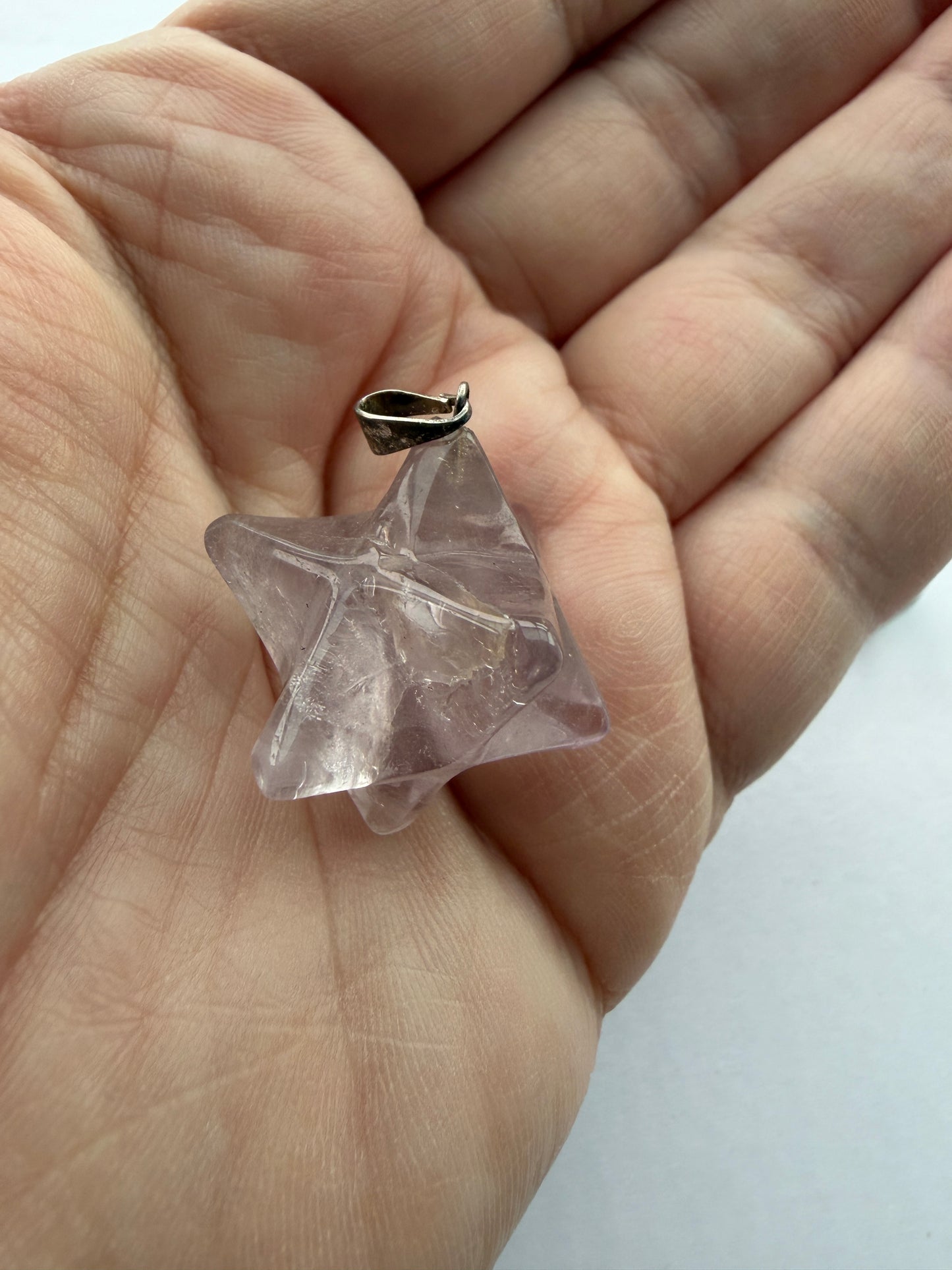 Ametyst merkaba vedhæng