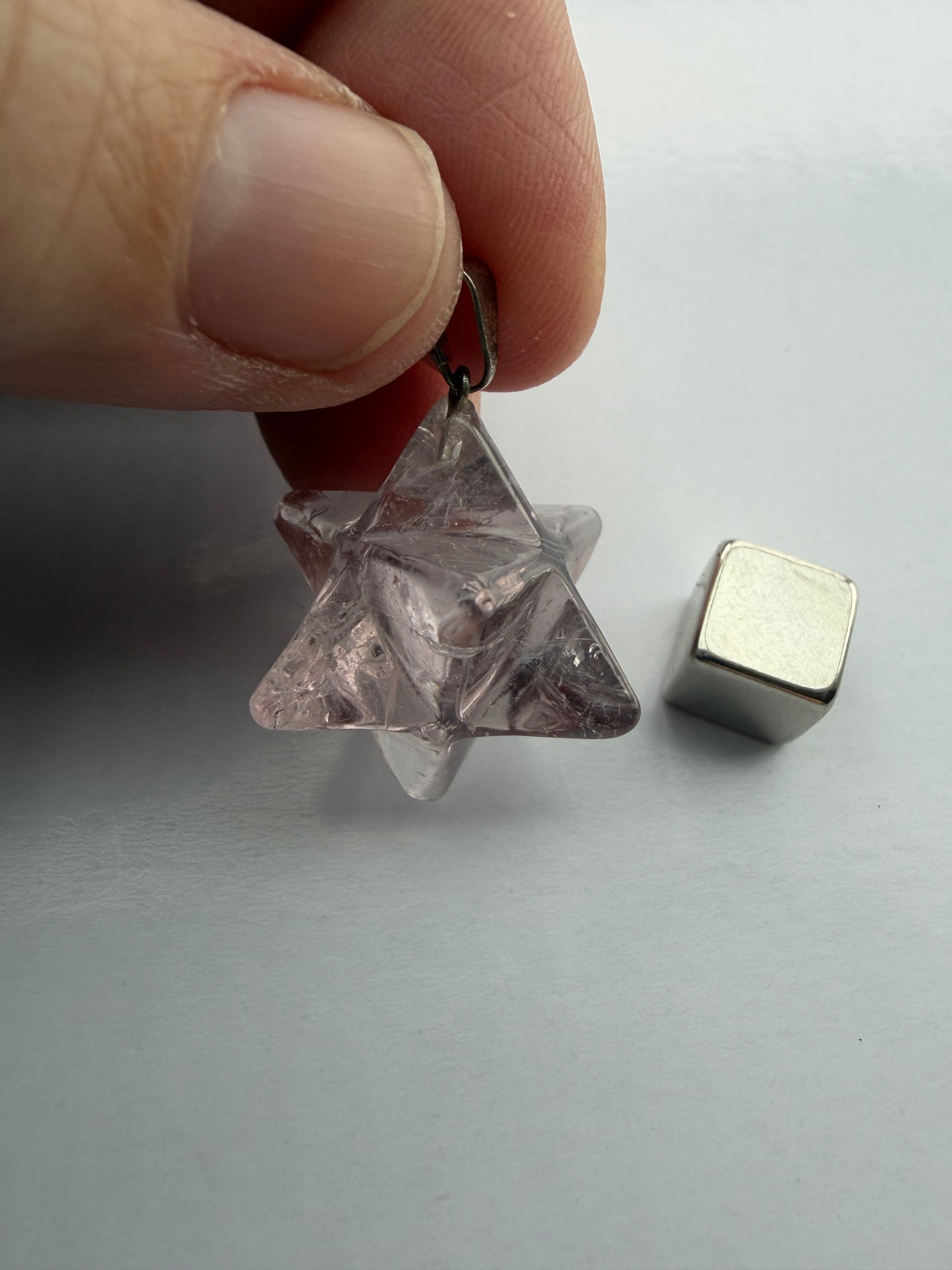 Ametyst merkaba vedhæng