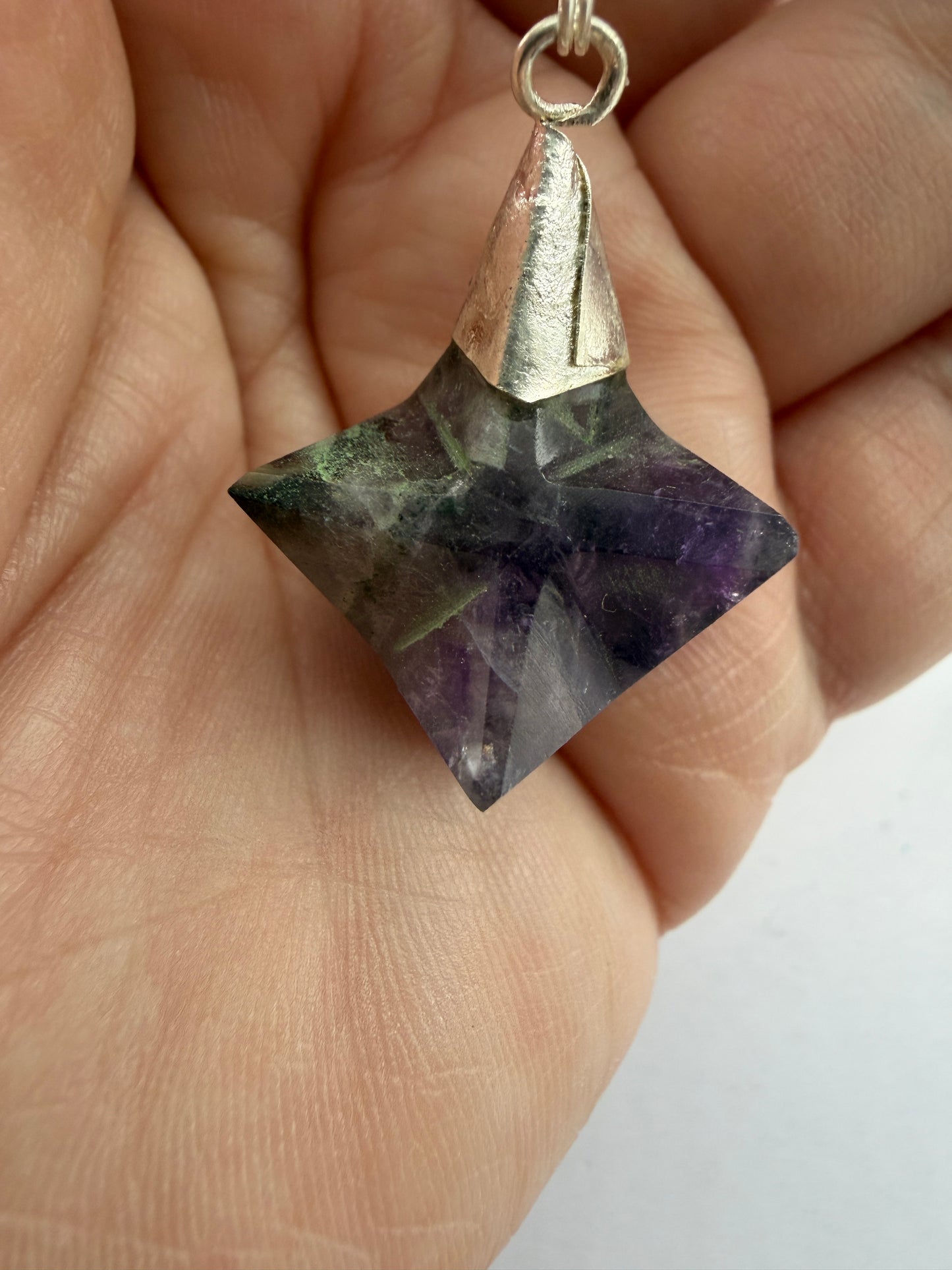 Ametyst merkaba pendul