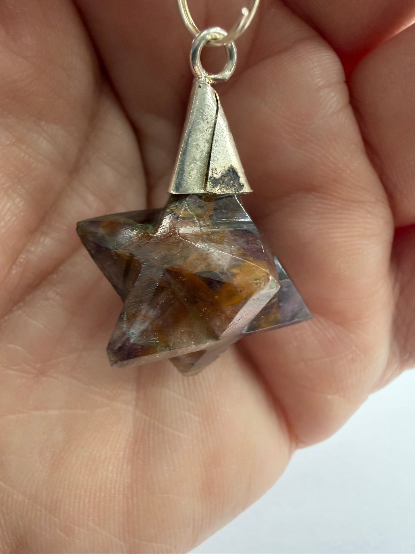 Ametyst merkaba pendul