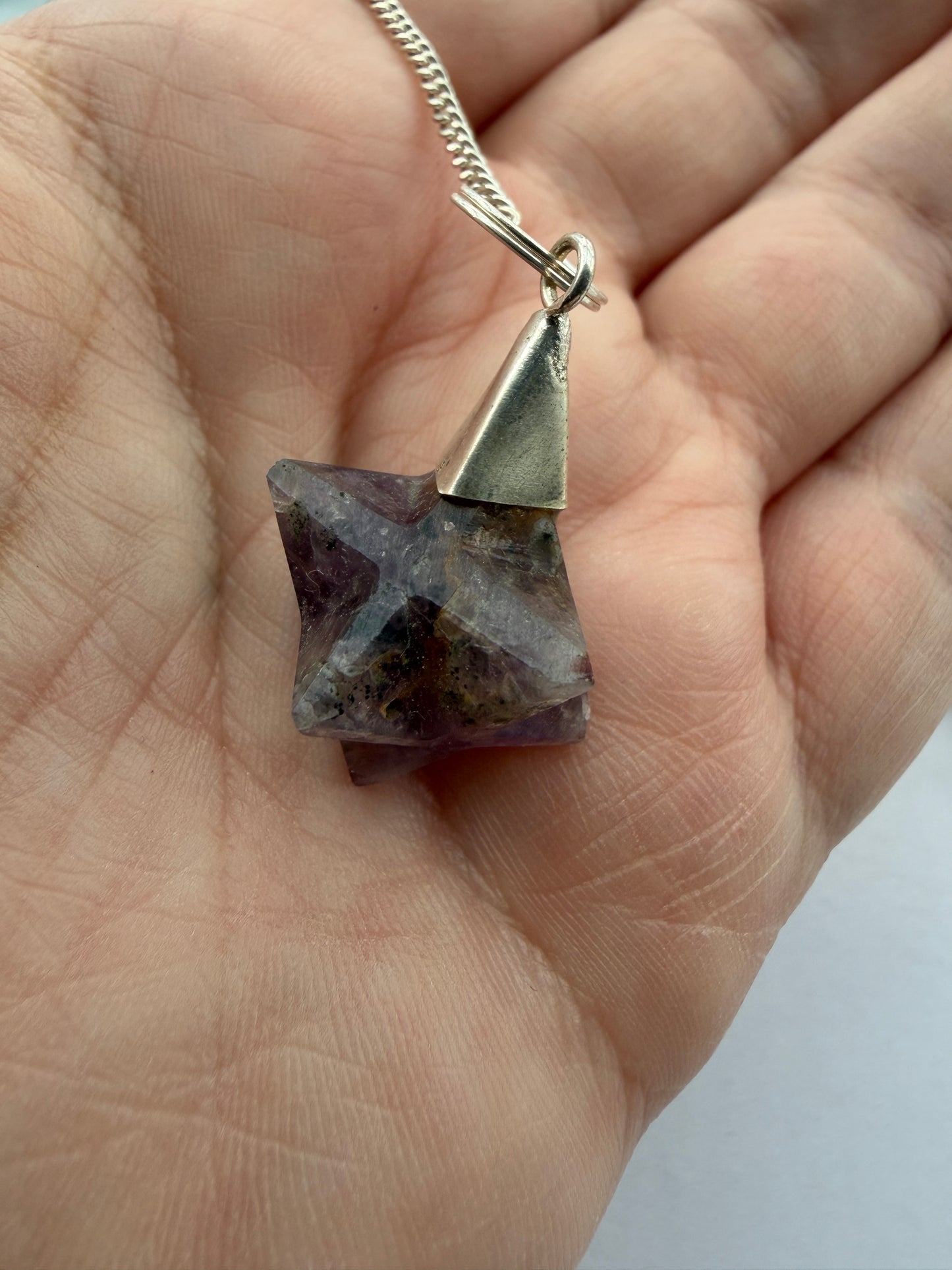 Ametyst merkaba pendul