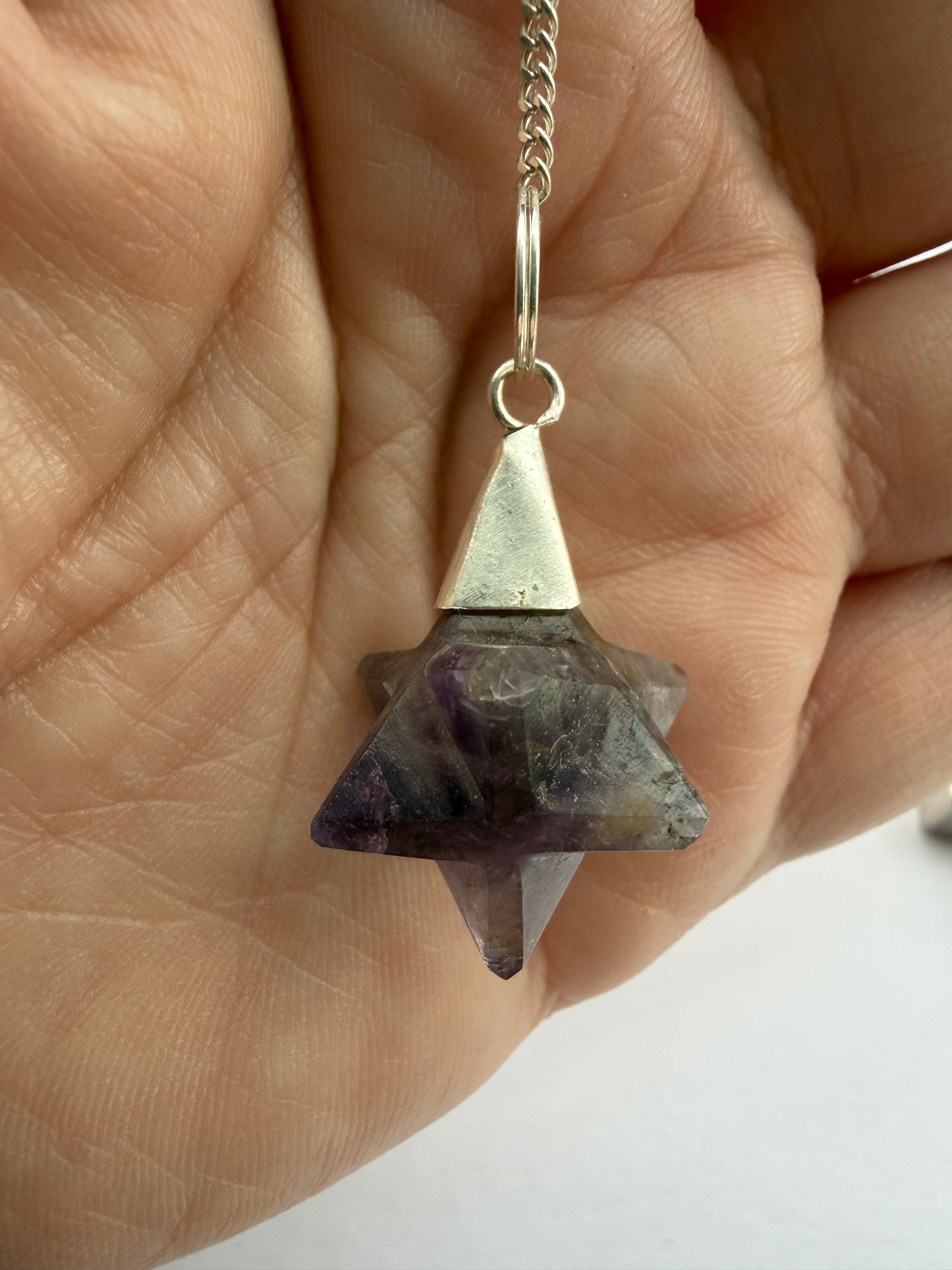 Ametyst merkaba pendul