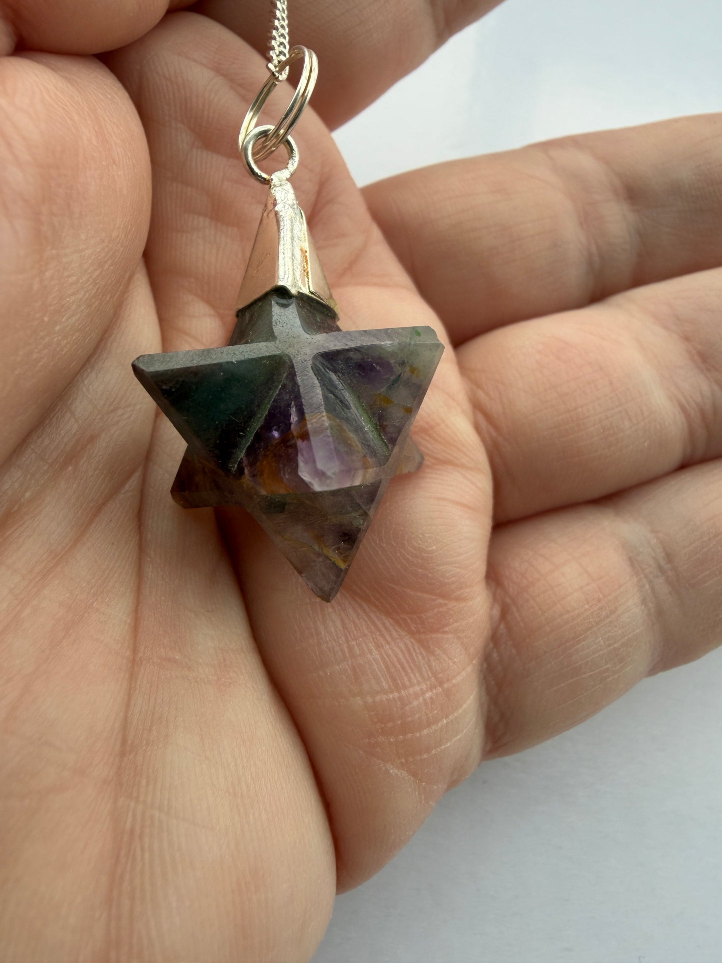 Ametyst merkaba pendul