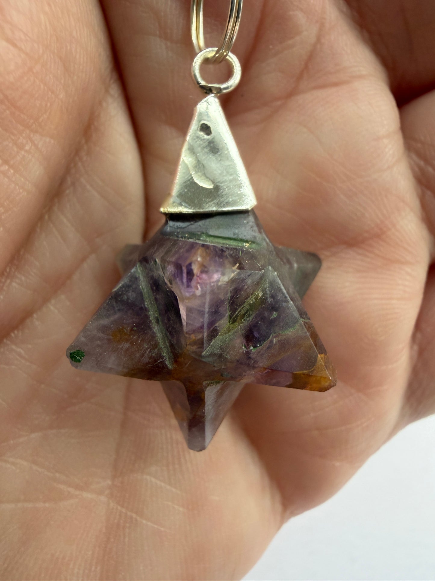 Ametyst merkaba pendul