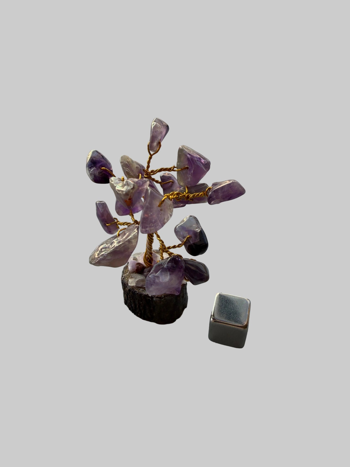 Krystaltræ mini m/ ametyst blade