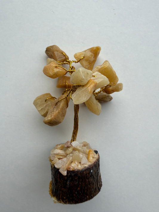 Krystaltræ mini m/ Calcit Gul blade