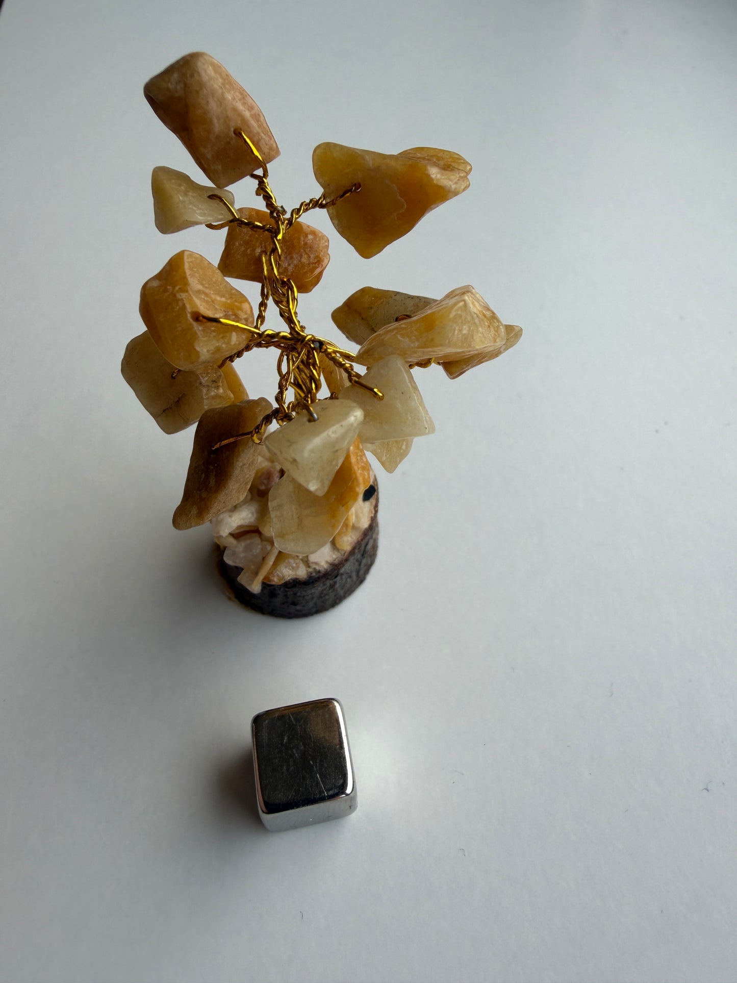 Krystaltræ mini m/ Calcit Gul blade