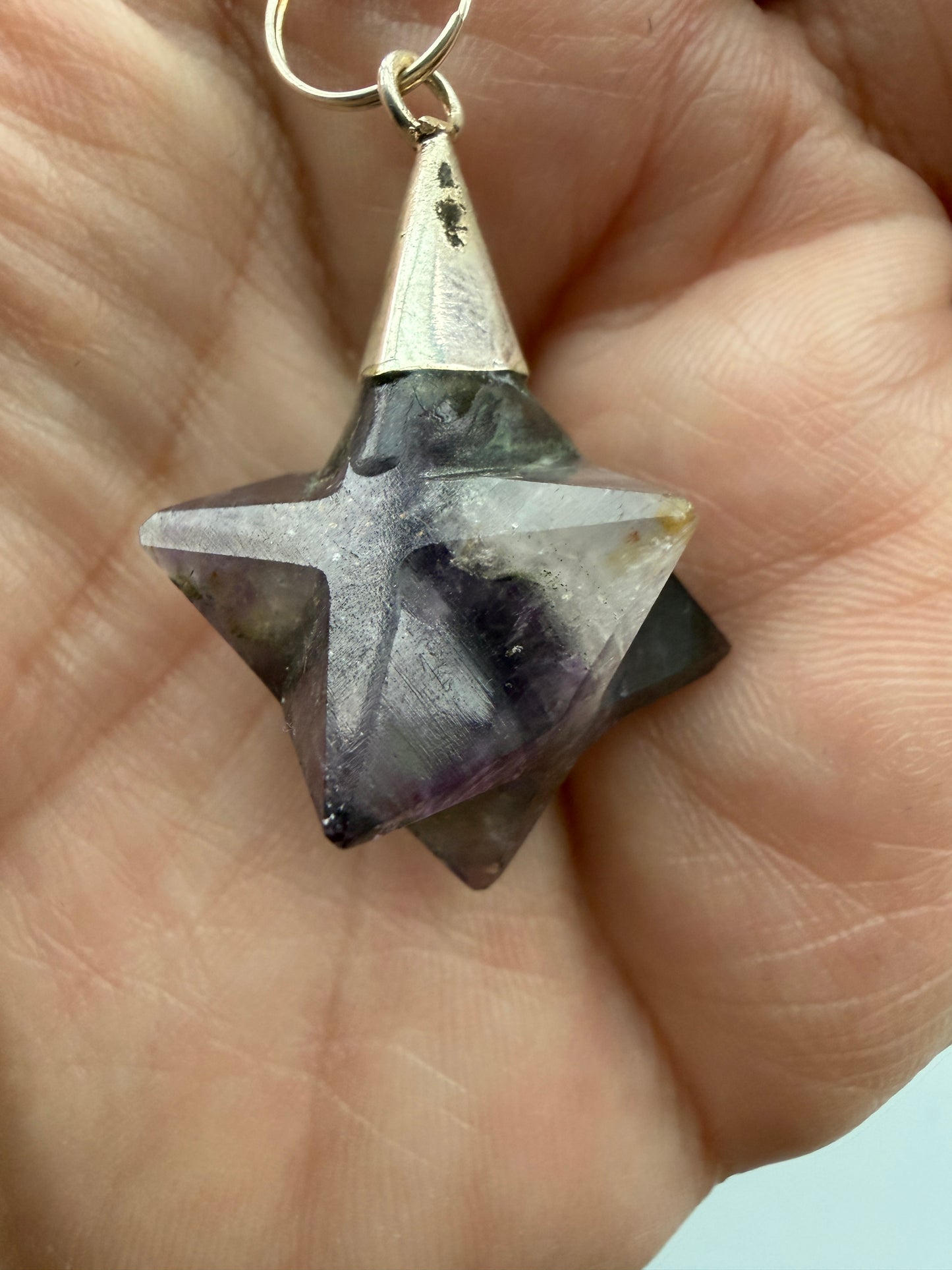 Ametyst merkaba pendul