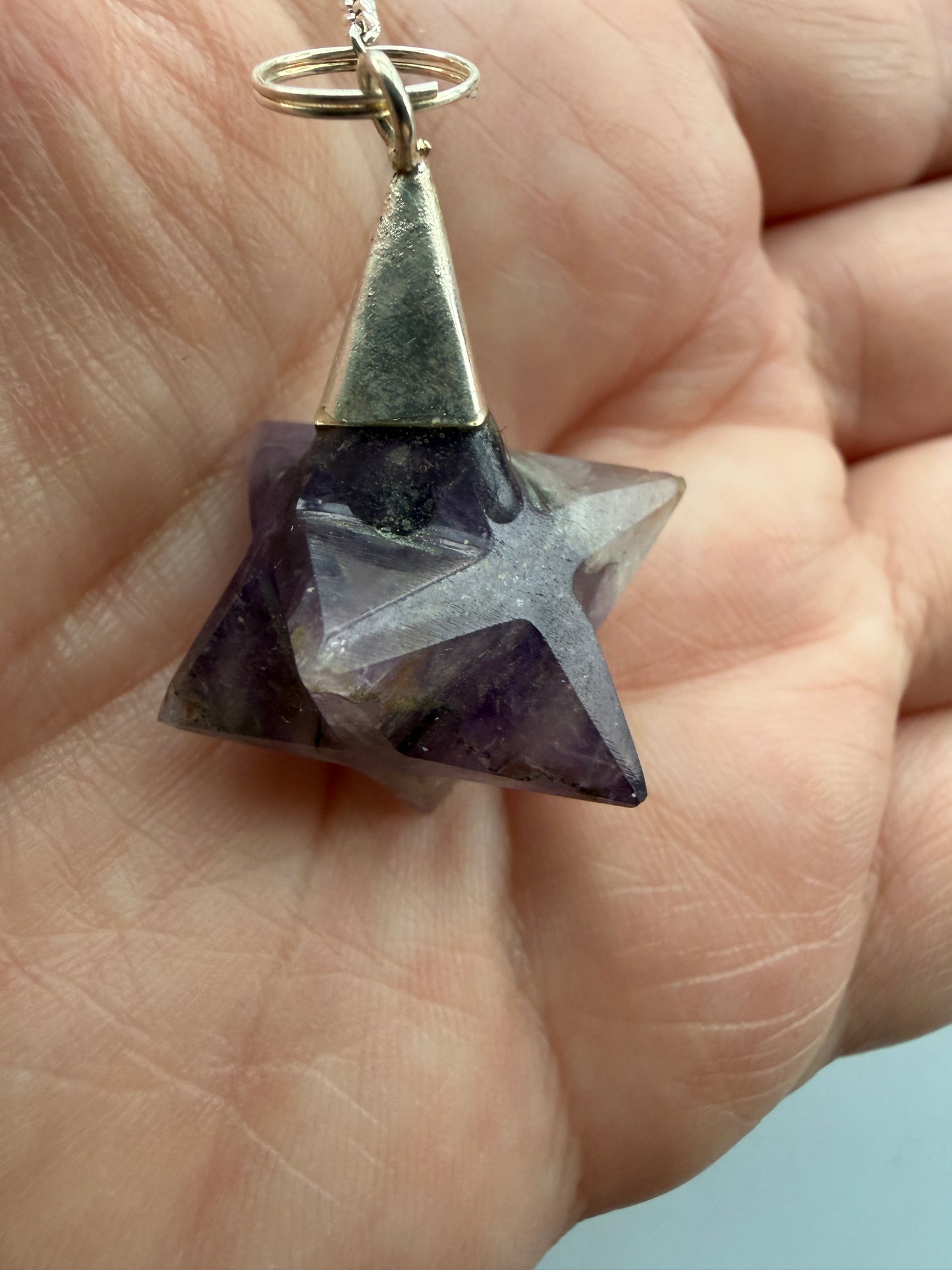 Ametyst merkaba pendul