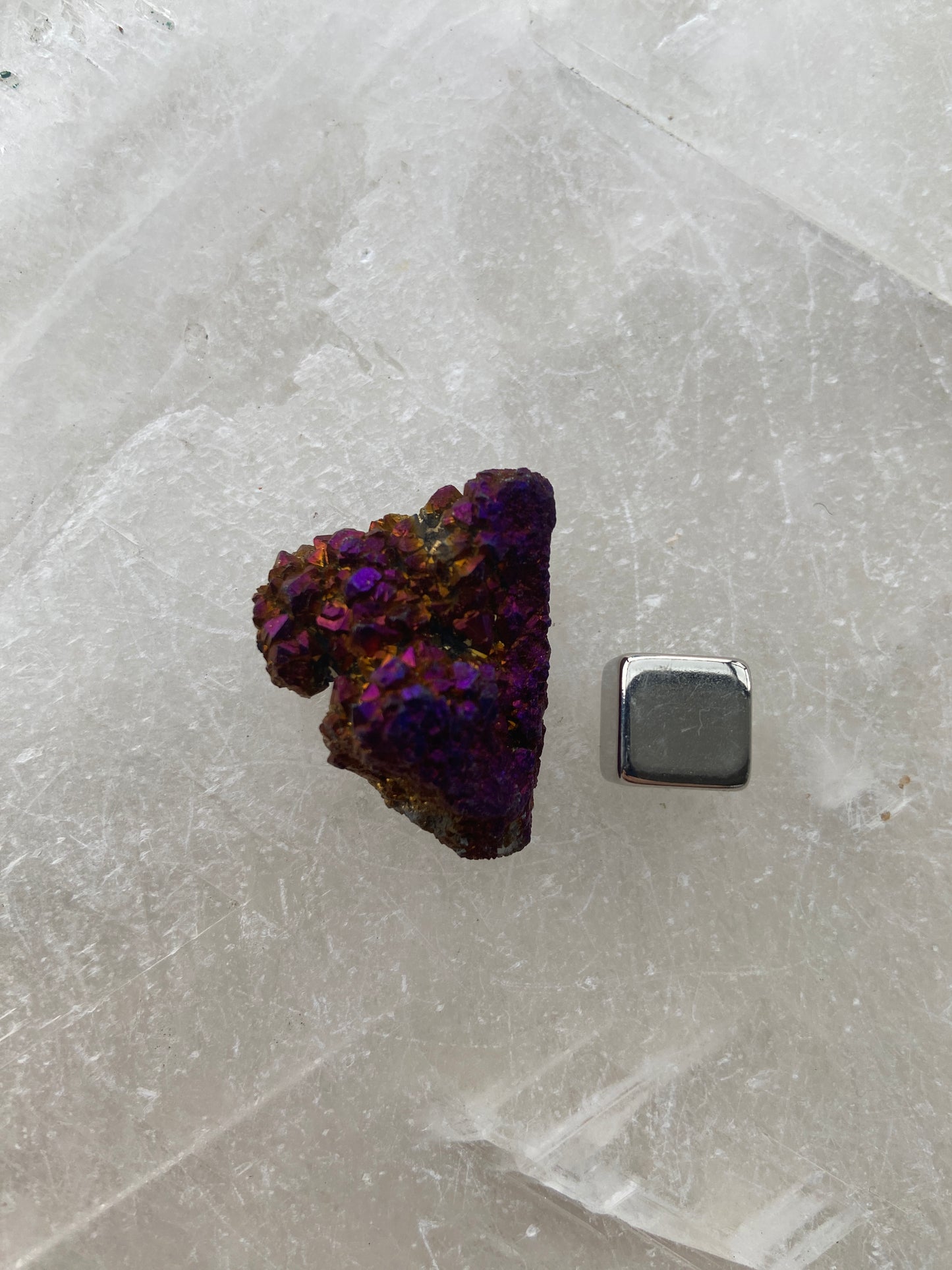 Regnbue Calcit Geode