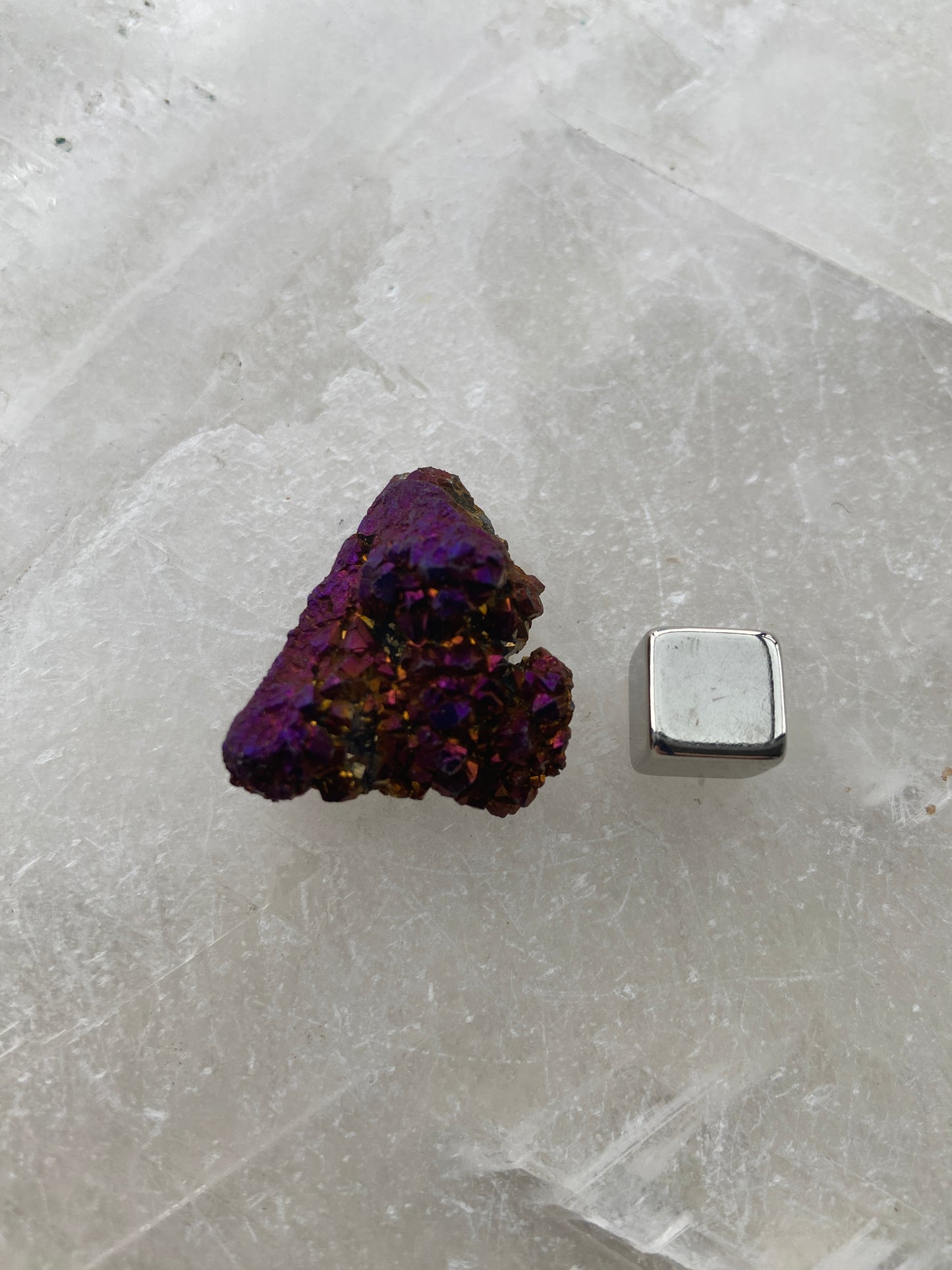 Regnbue Calcit Geode