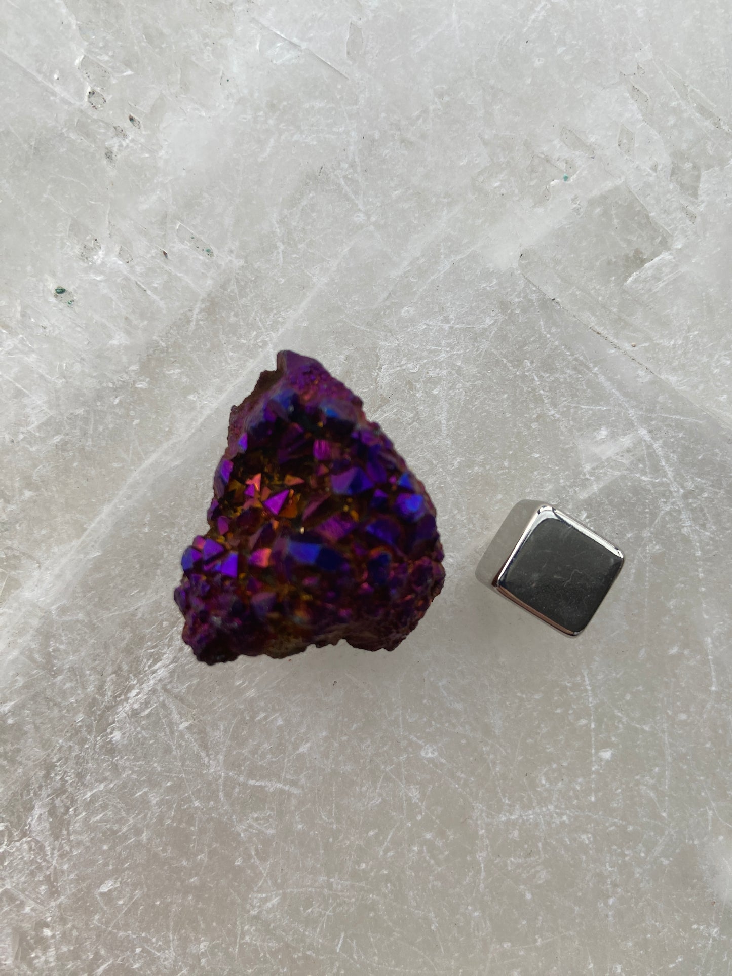 Regnbue Calcit Geode