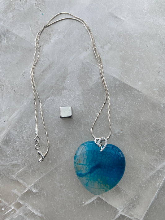 Agat halskæde 56 cm