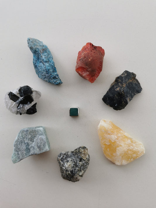 Chakra Sæt - rå krystaller