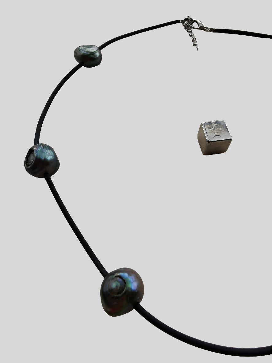 Ferskvandsperle halskæde 44+3 cm