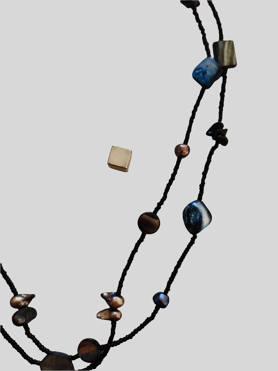 Ferskvandsperle halskæde 120 cm